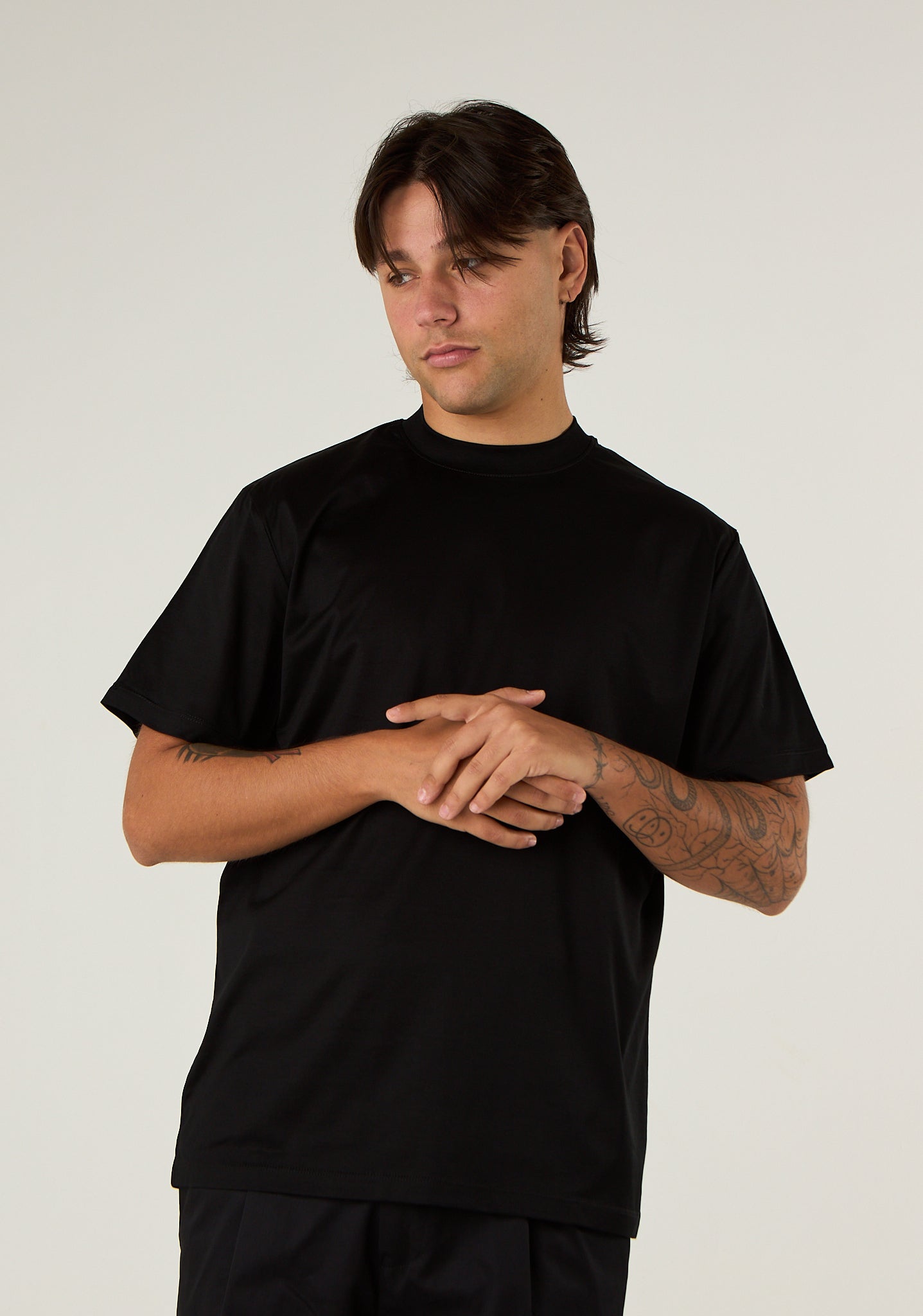 T-shirt basic in filo di scozia