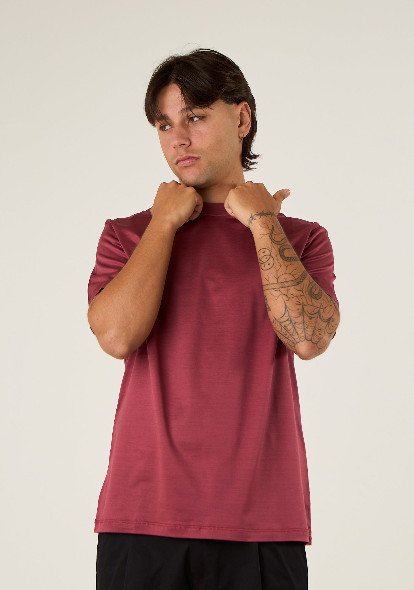 T-shirt basic in filo di scozia