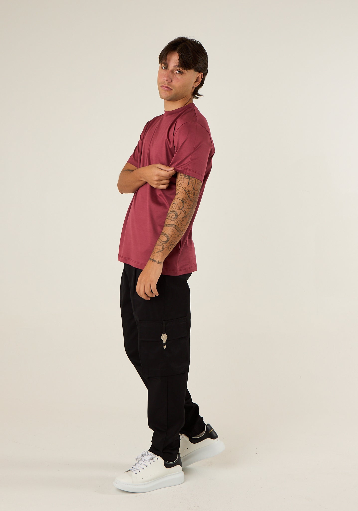 T-shirt basic in filo di scozia