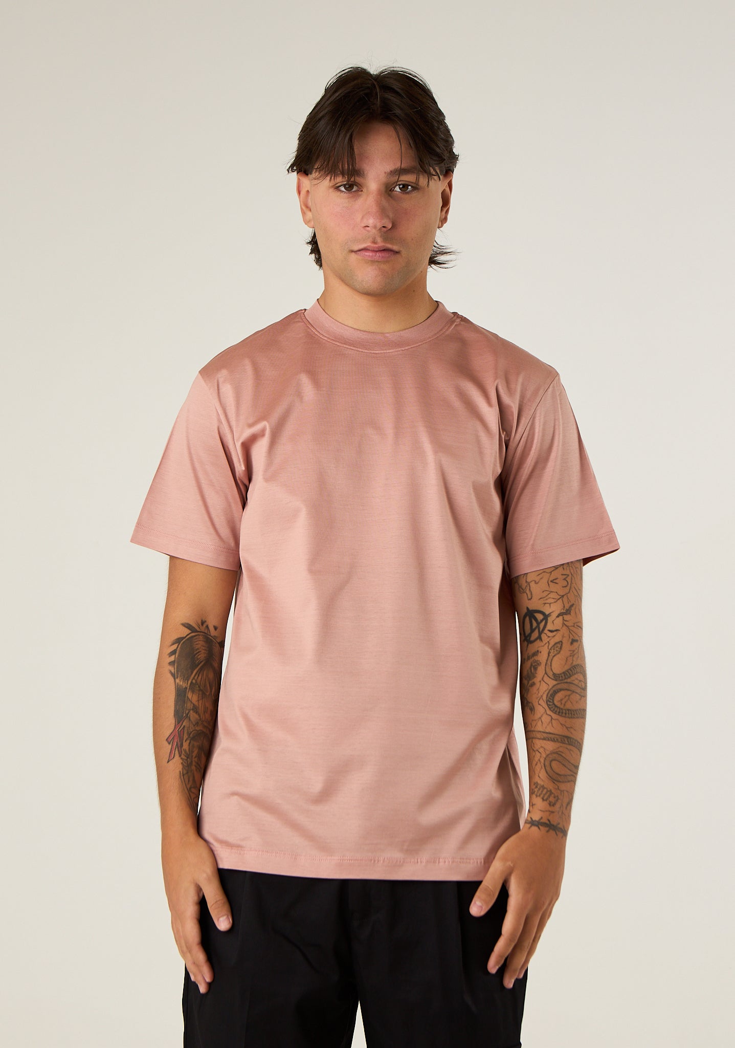 T-shirt basic in filo di scozia