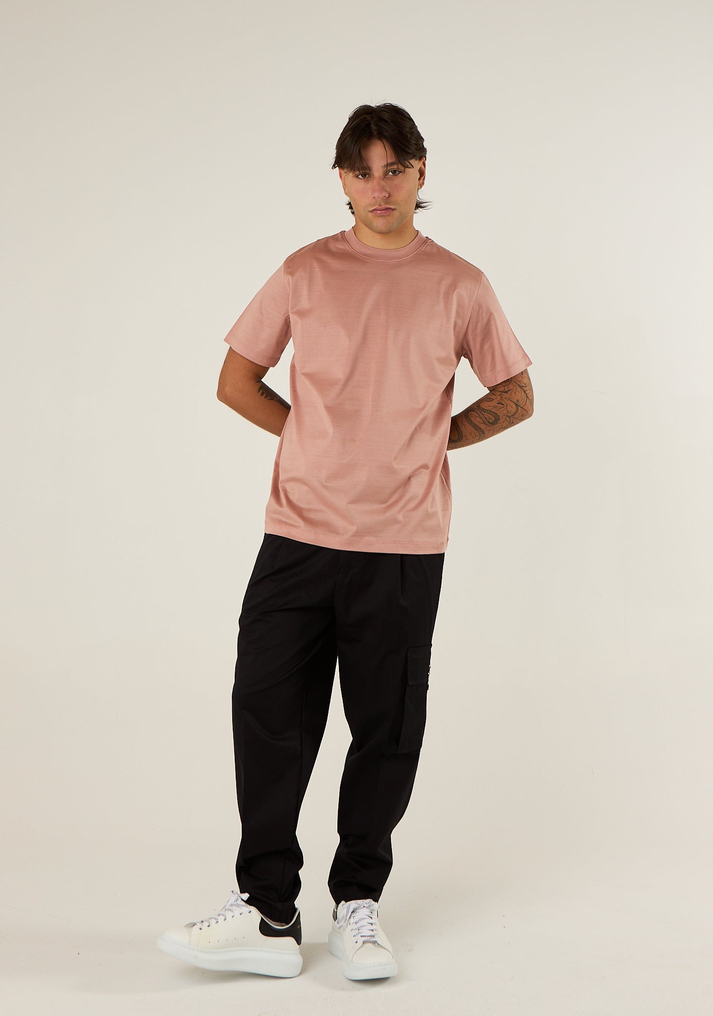 T-shirt basic in filo di scozia