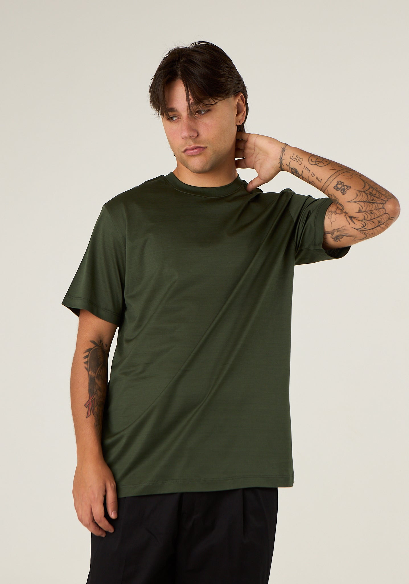T-shirt basic in filo di scozia