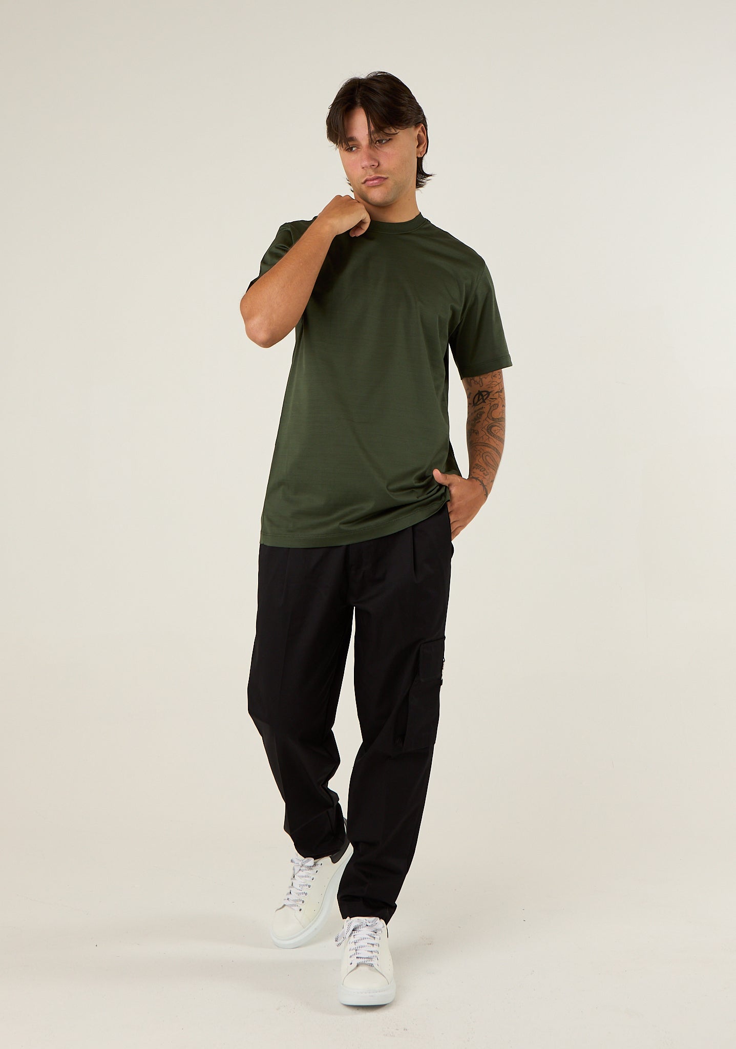 T-shirt basic in filo di scozia