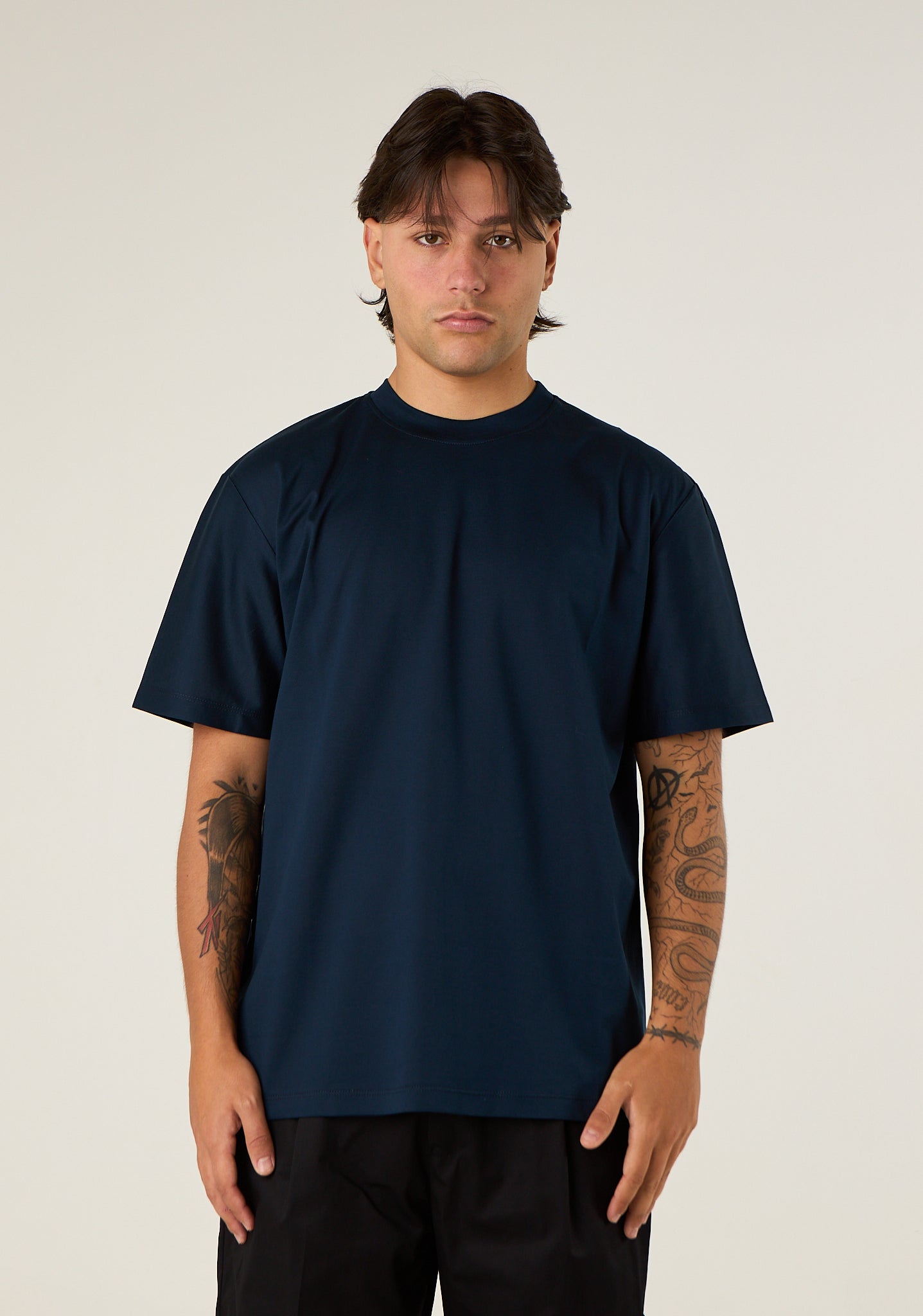 T-shirt basic in filo di scozia