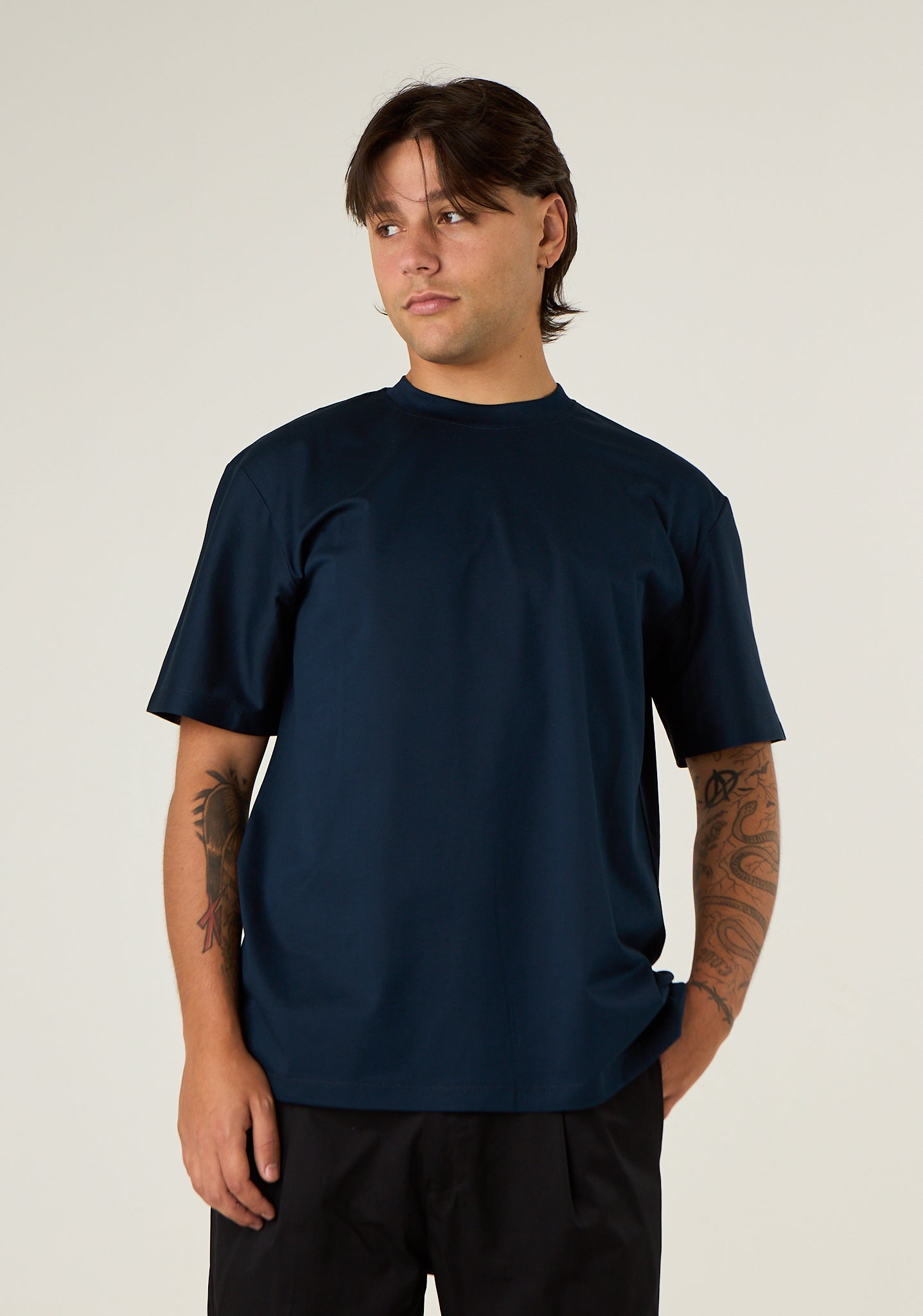 T-shirt basic in filo di scozia