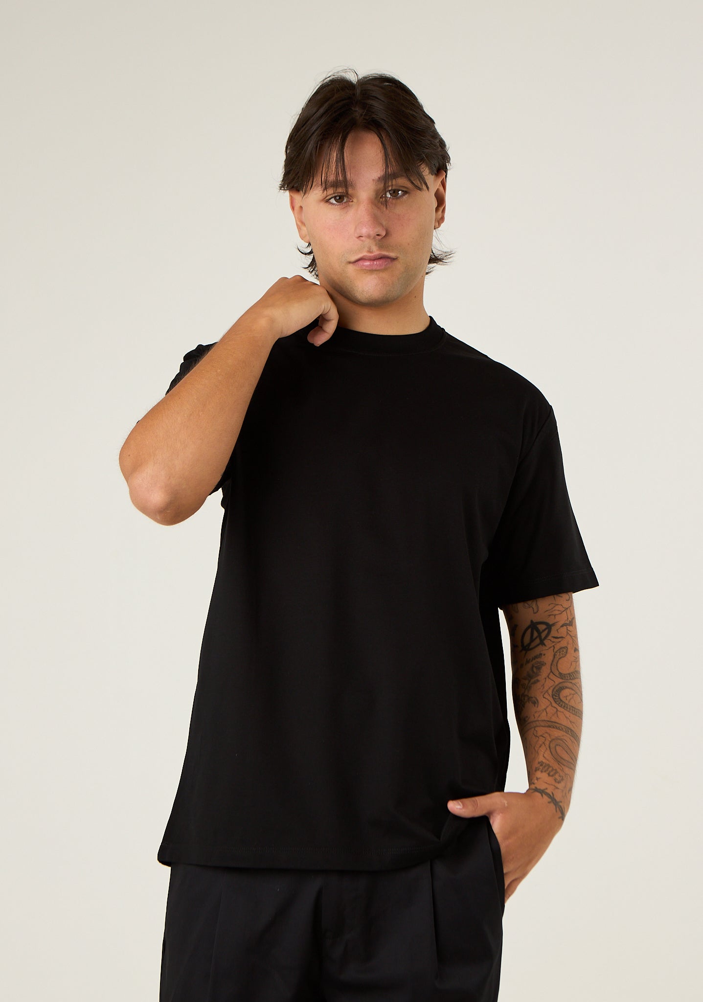 T-shirt basic in filo di scozia