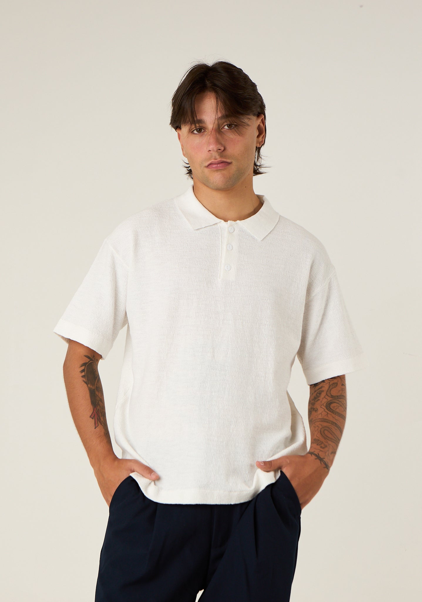 Polo in maglia a taglio over