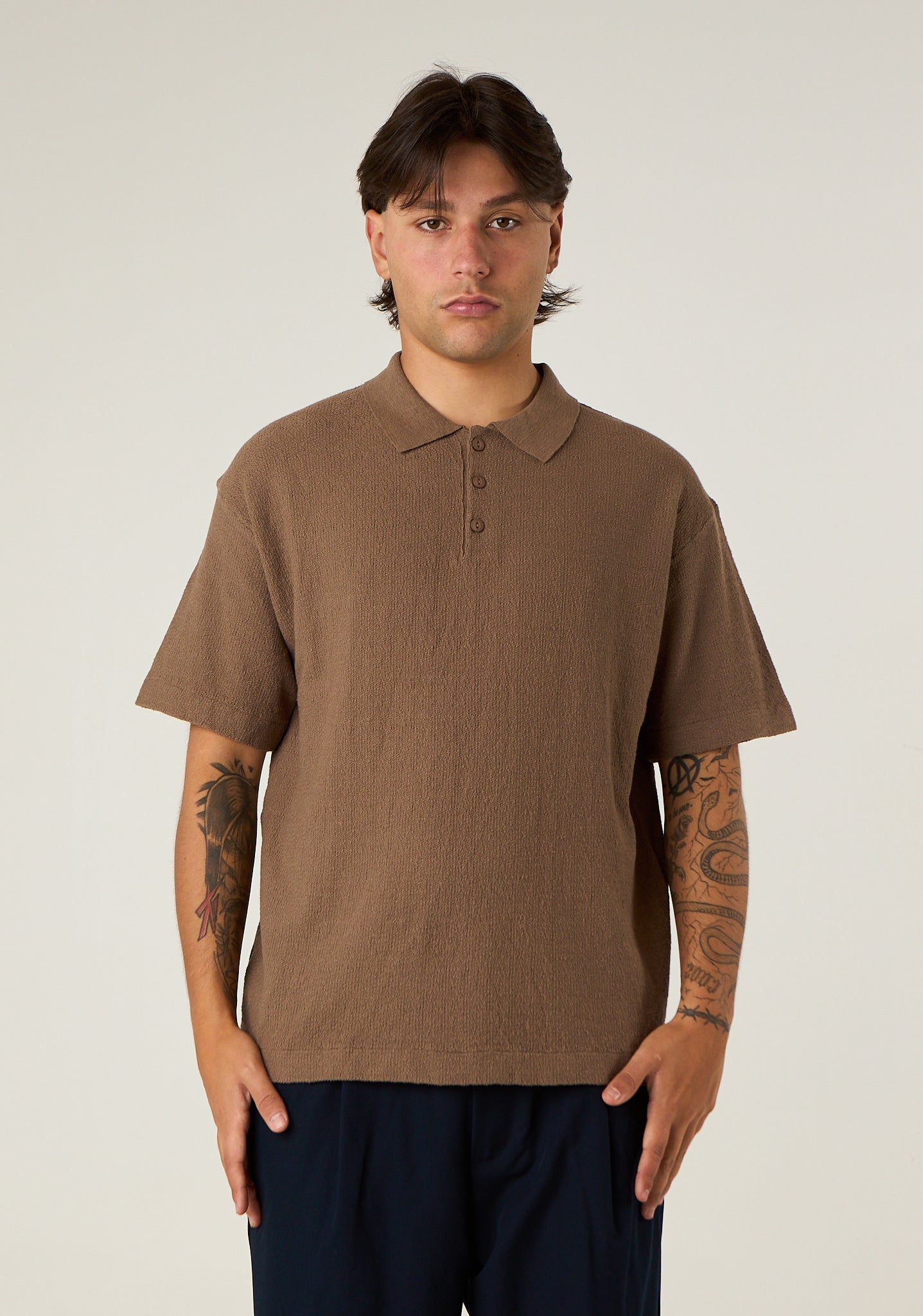 Polo in maglia a taglio over