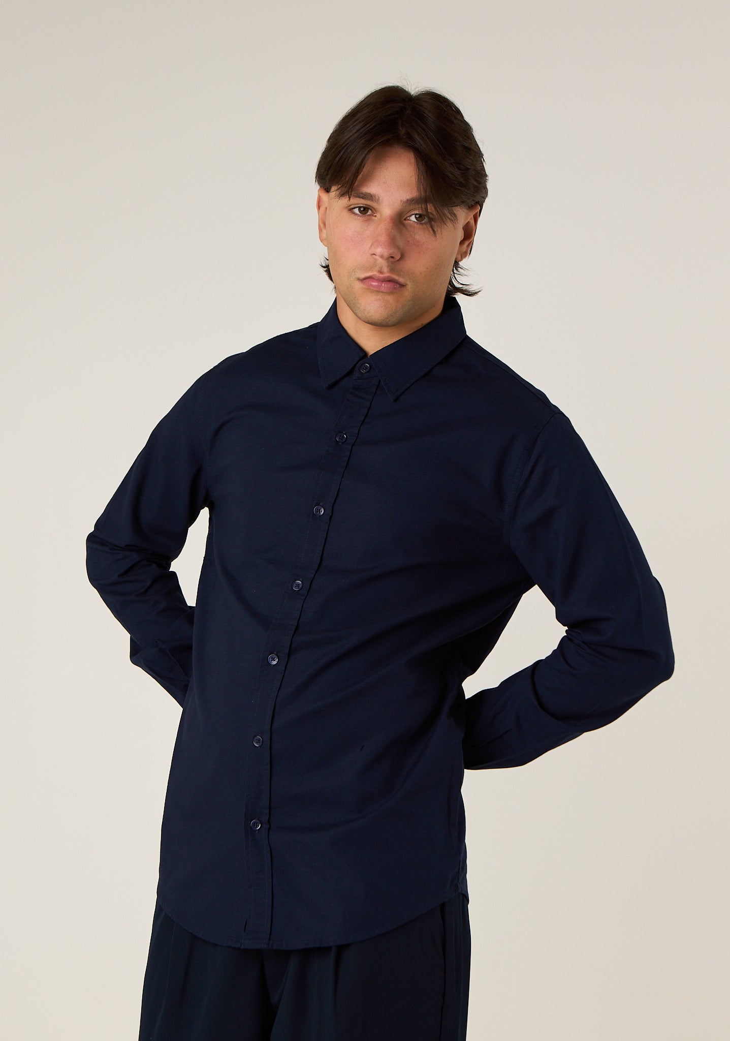 Camicia slim in cotone leggero