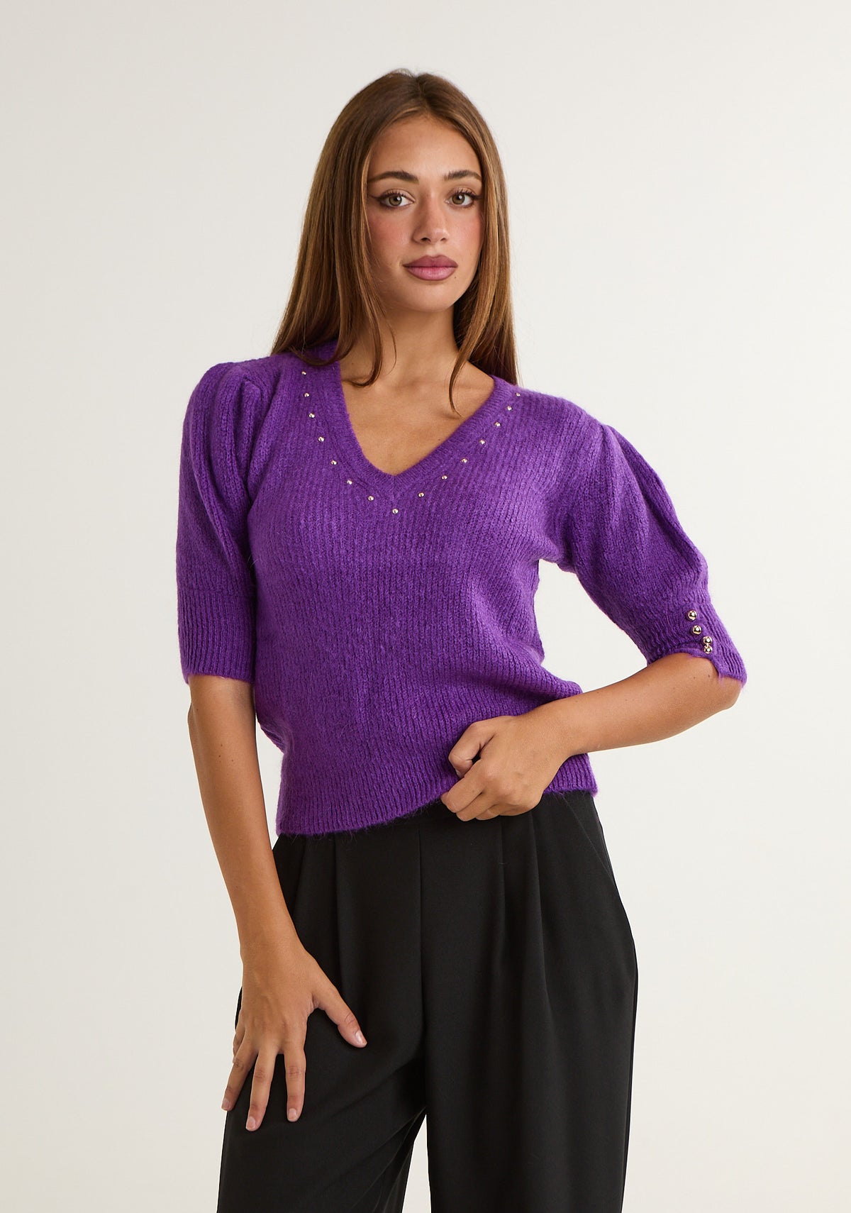 Maglione a mezza manica
