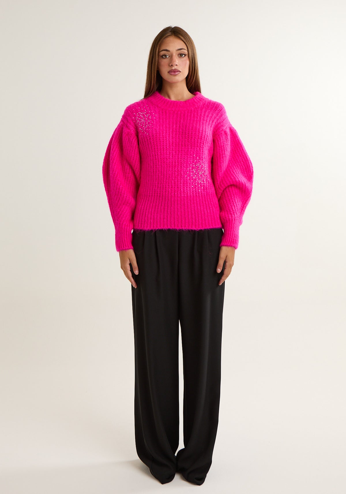 Pullover con applicazioni a pioggia