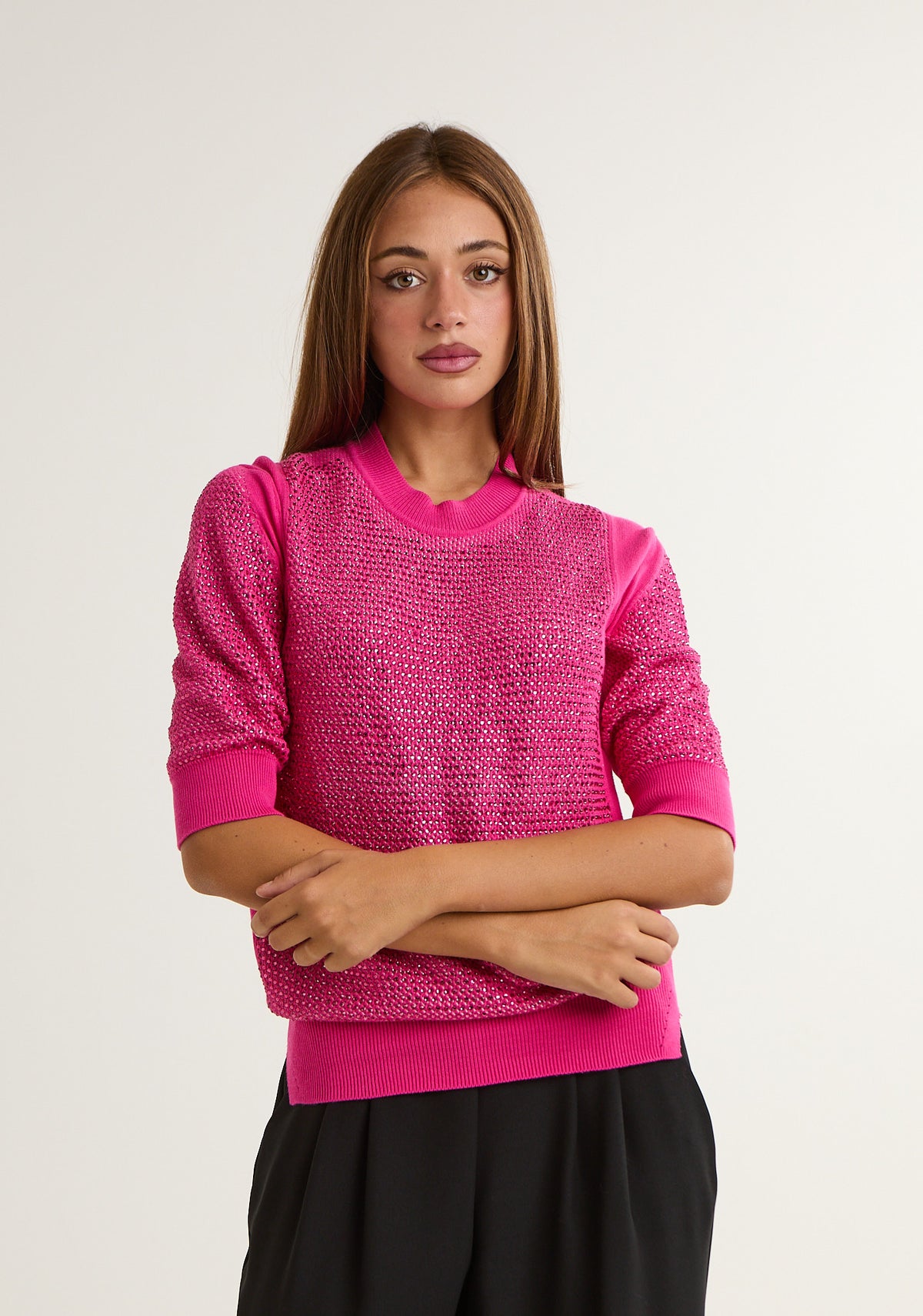 Pullover full-strass