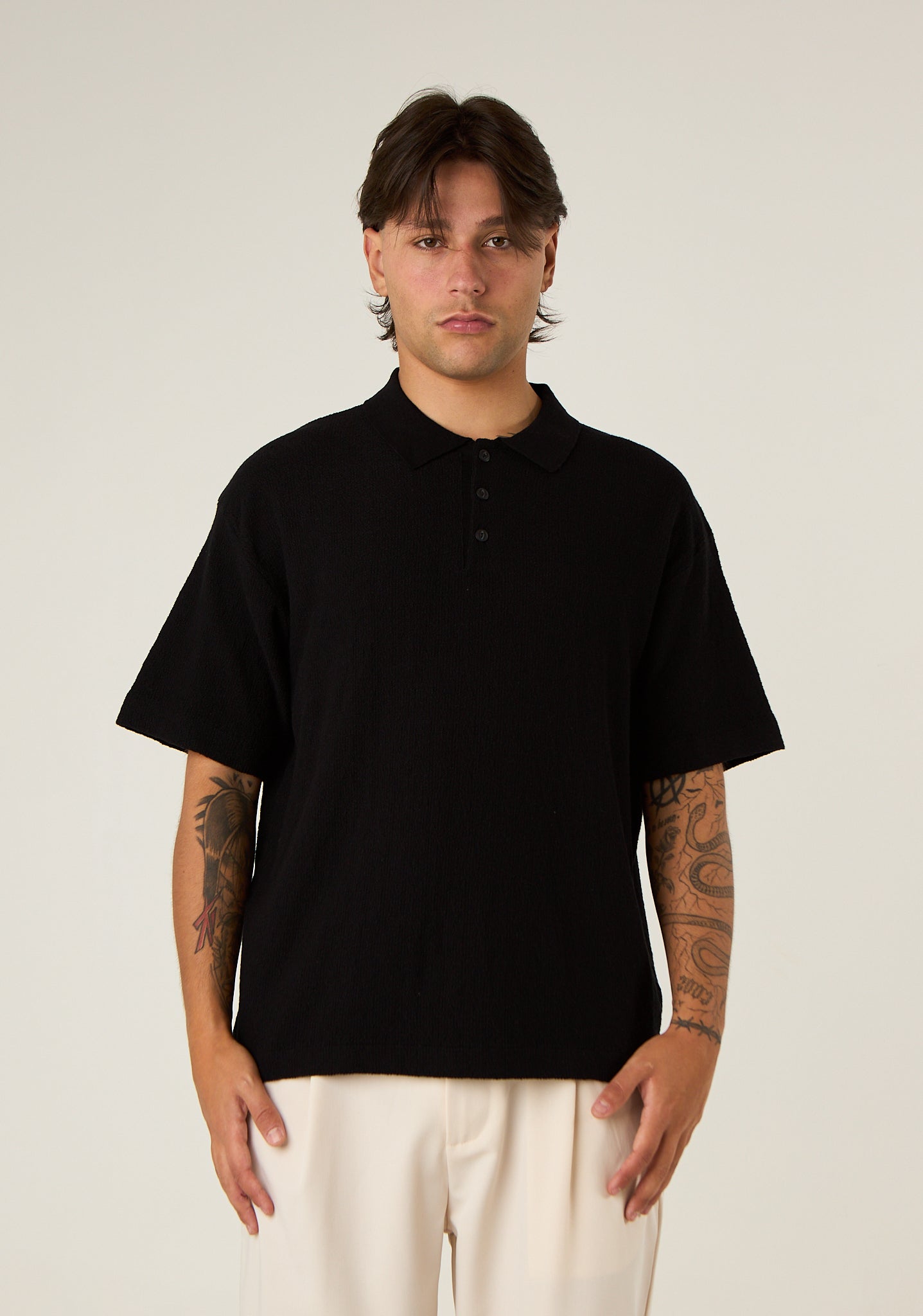 Polo in maglia a taglio over