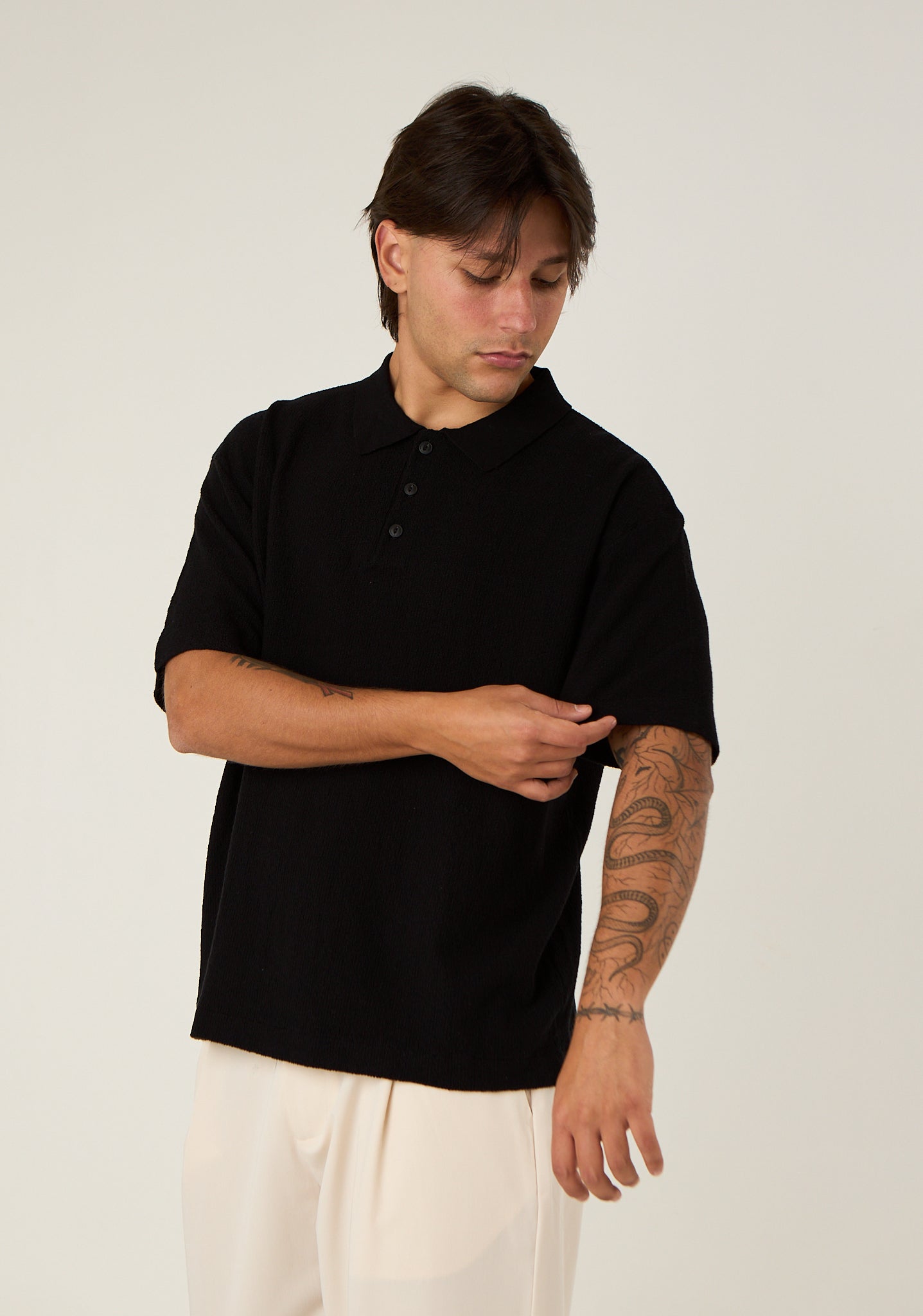 Polo in maglia a taglio over