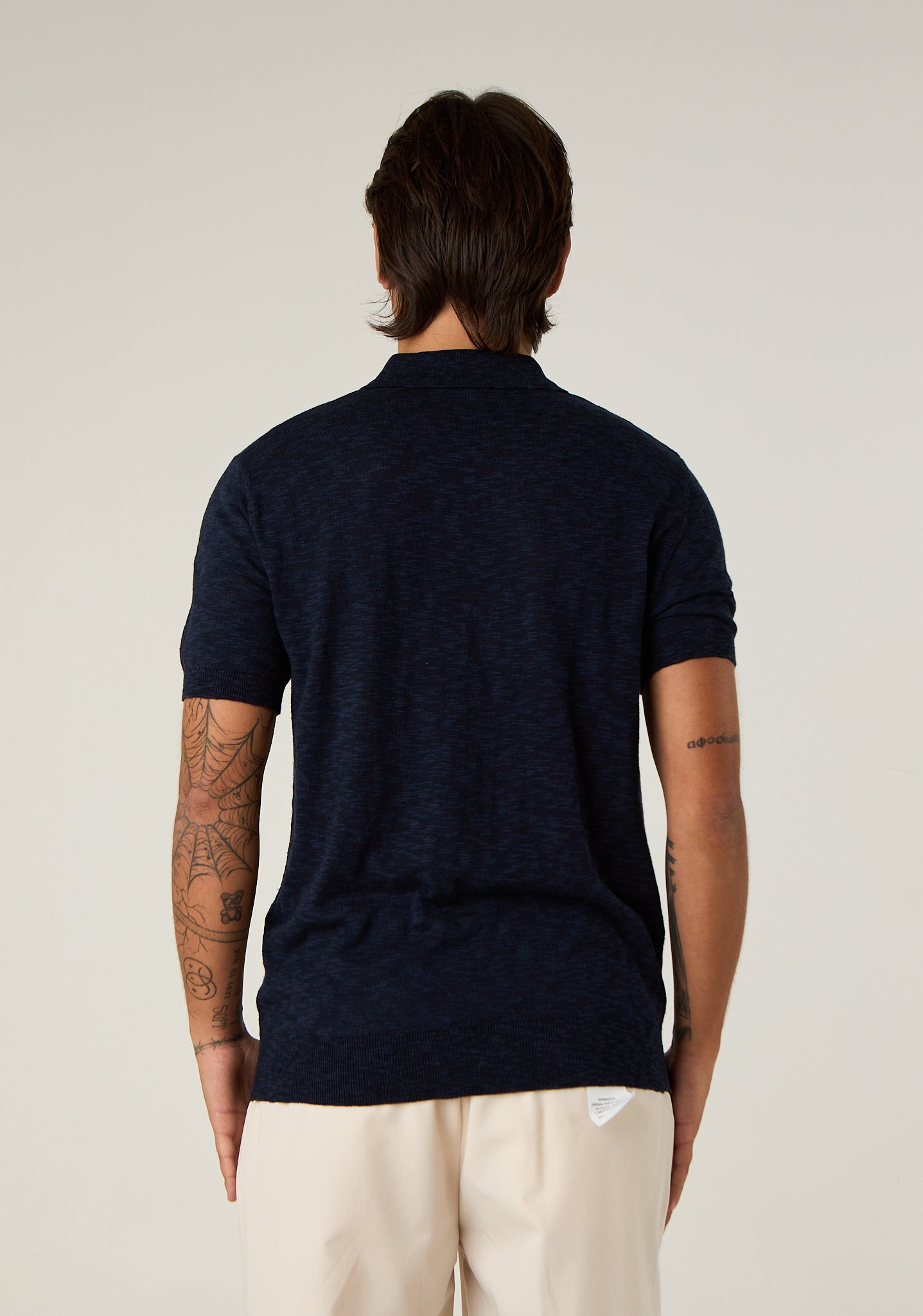 Polo in maglia screziata