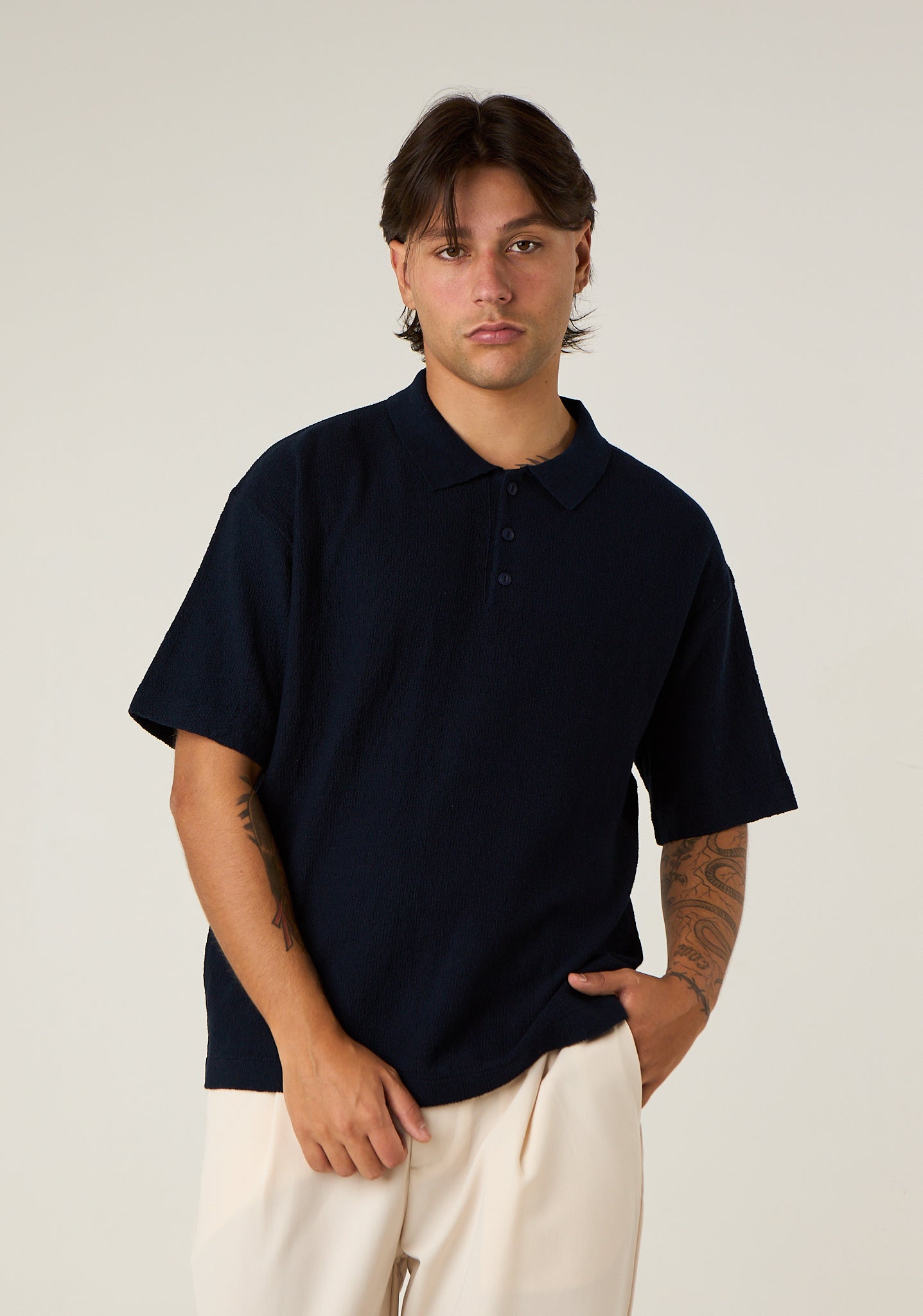 Polo in maglia a taglio over