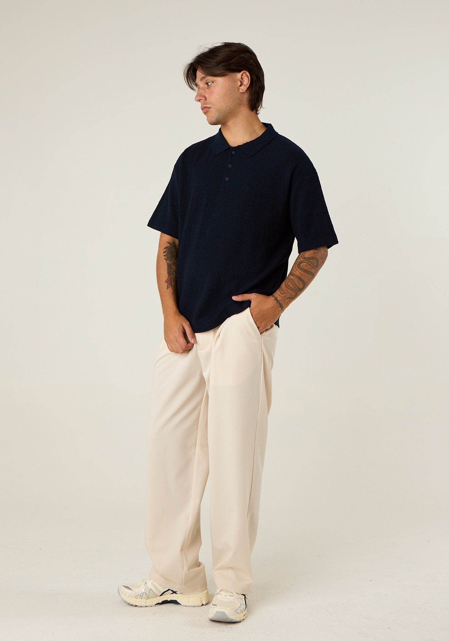 Polo in maglia a taglio over