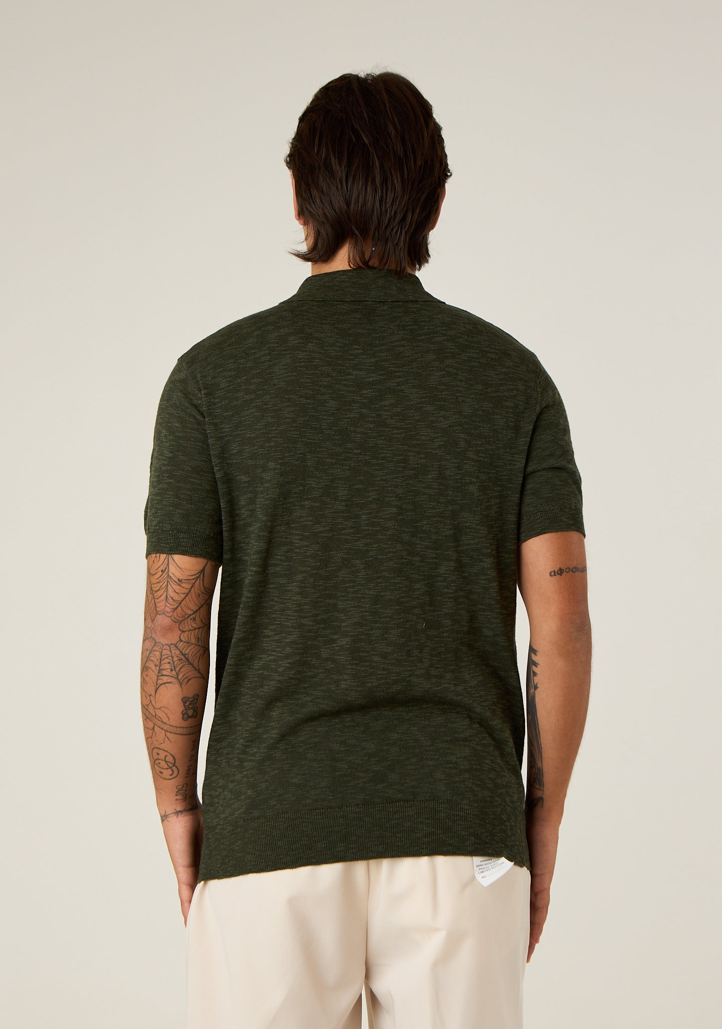 Polo in maglia screziata