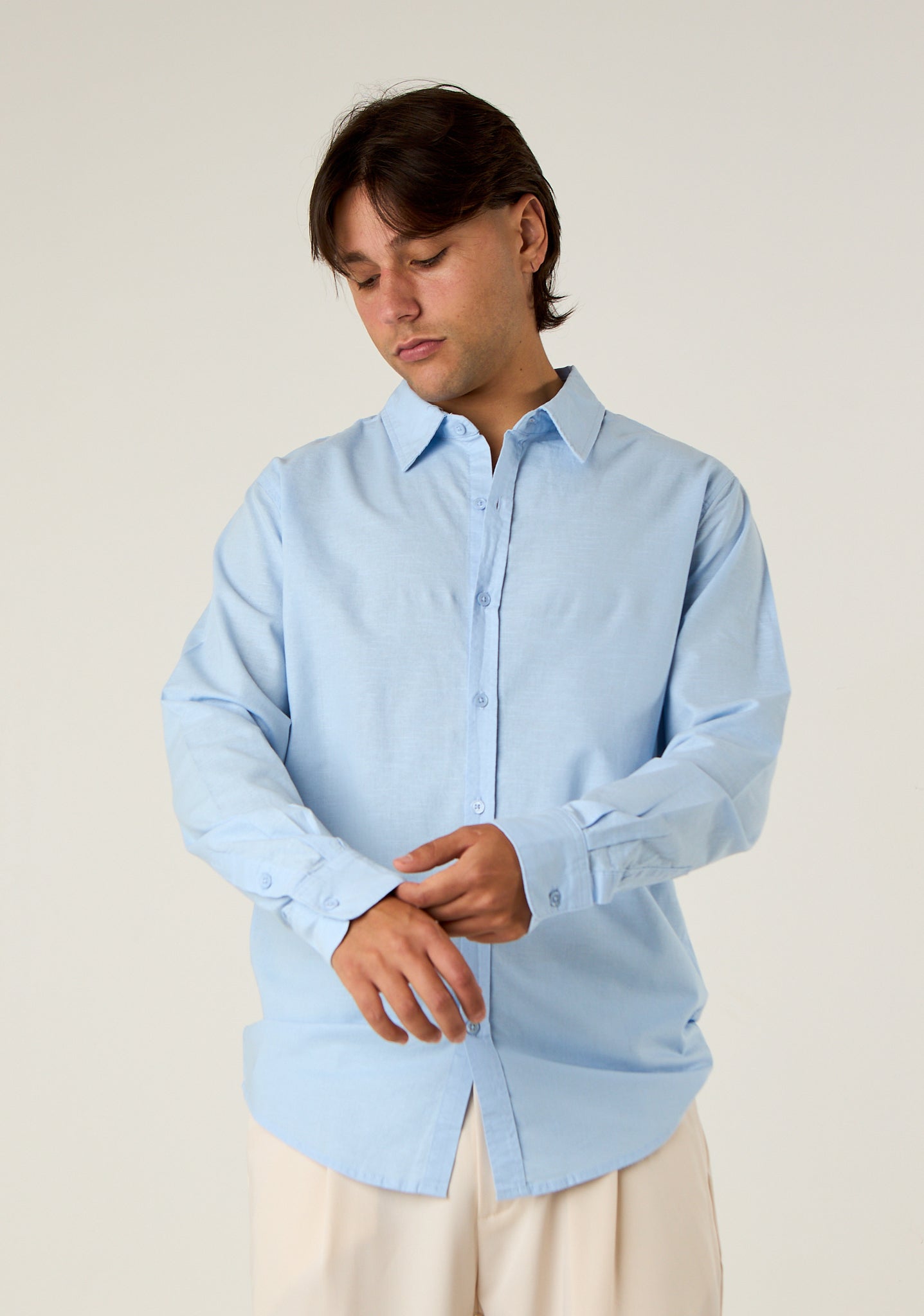 Camicia slim in cotone leggero