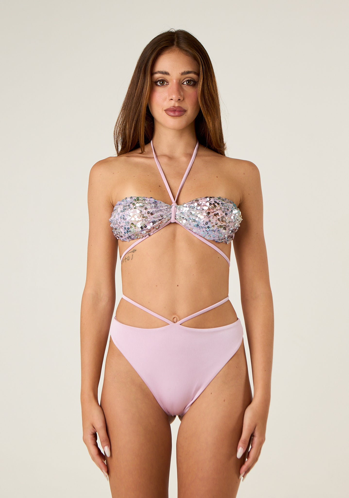 Costume bikini con paillettes
