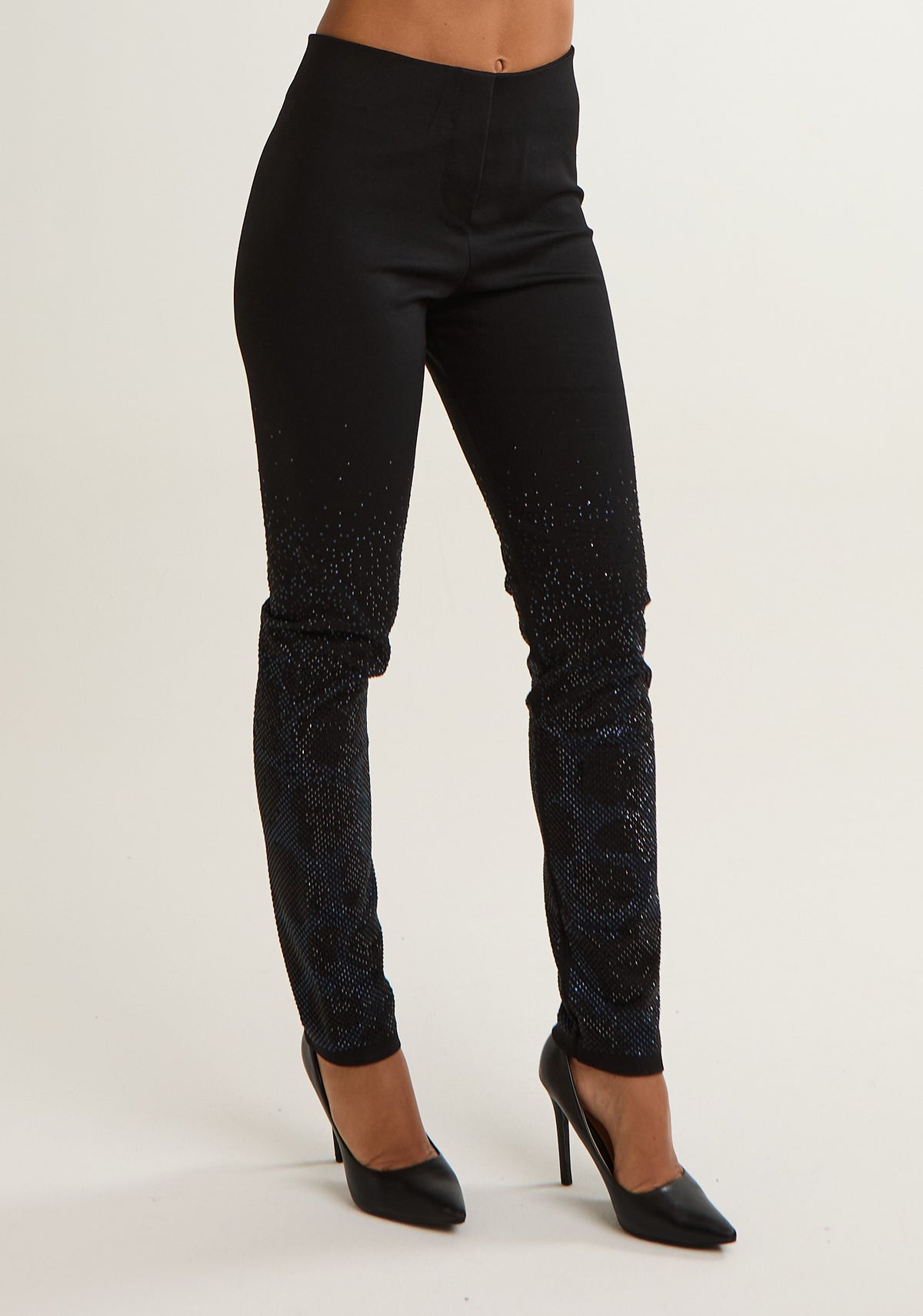 Leggings in punto milano con applicazioni