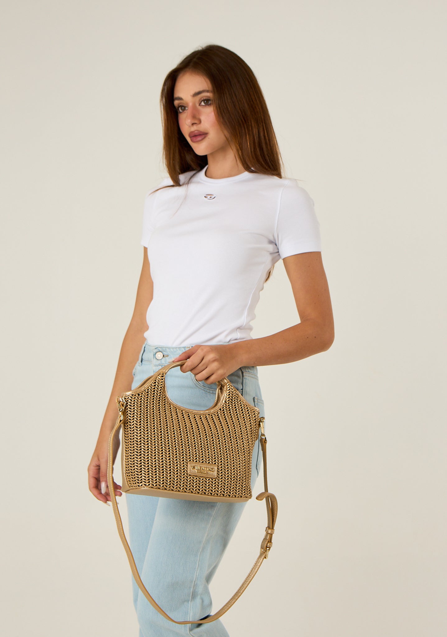 Borsa a mano intrecciata