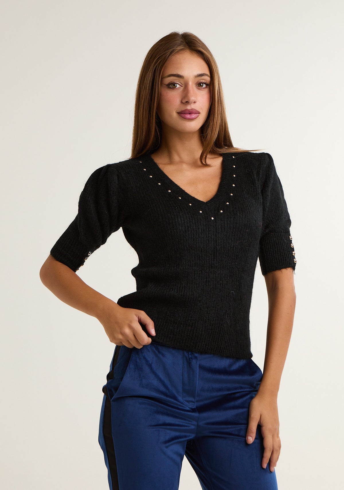 Maglione a mezza manica