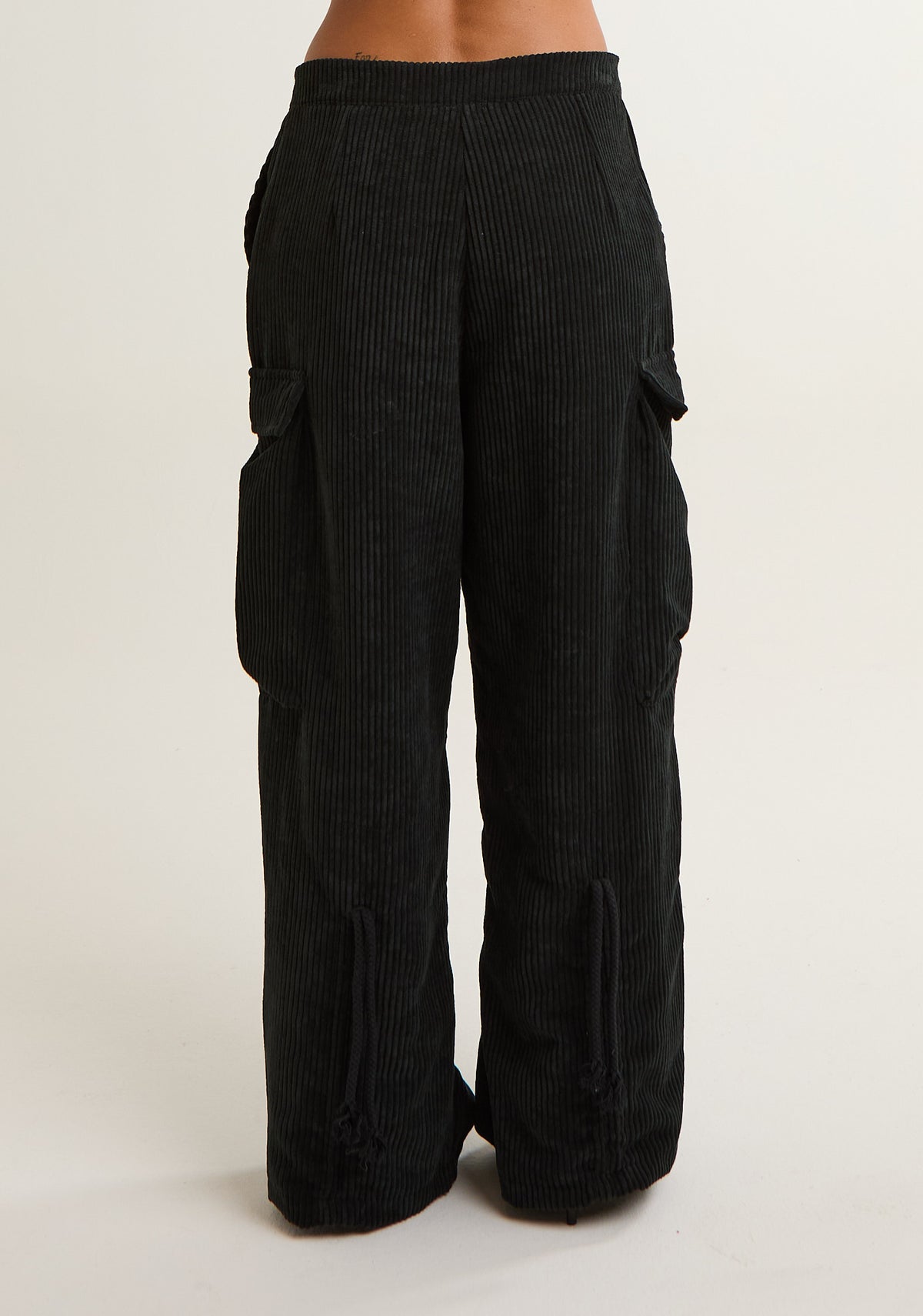 Pantalone arricciato in velluto