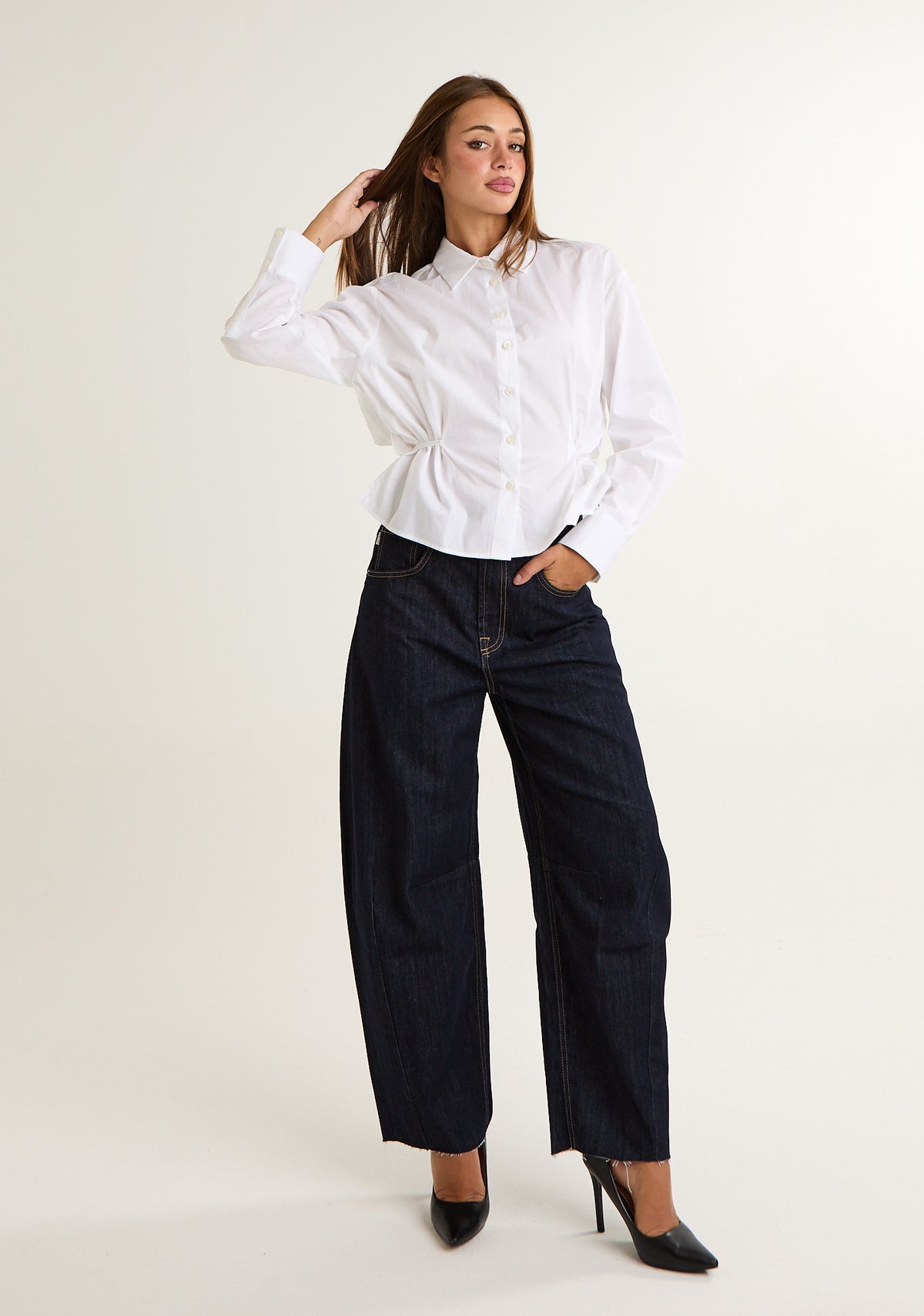 Jeans baloon lavaggio scuro