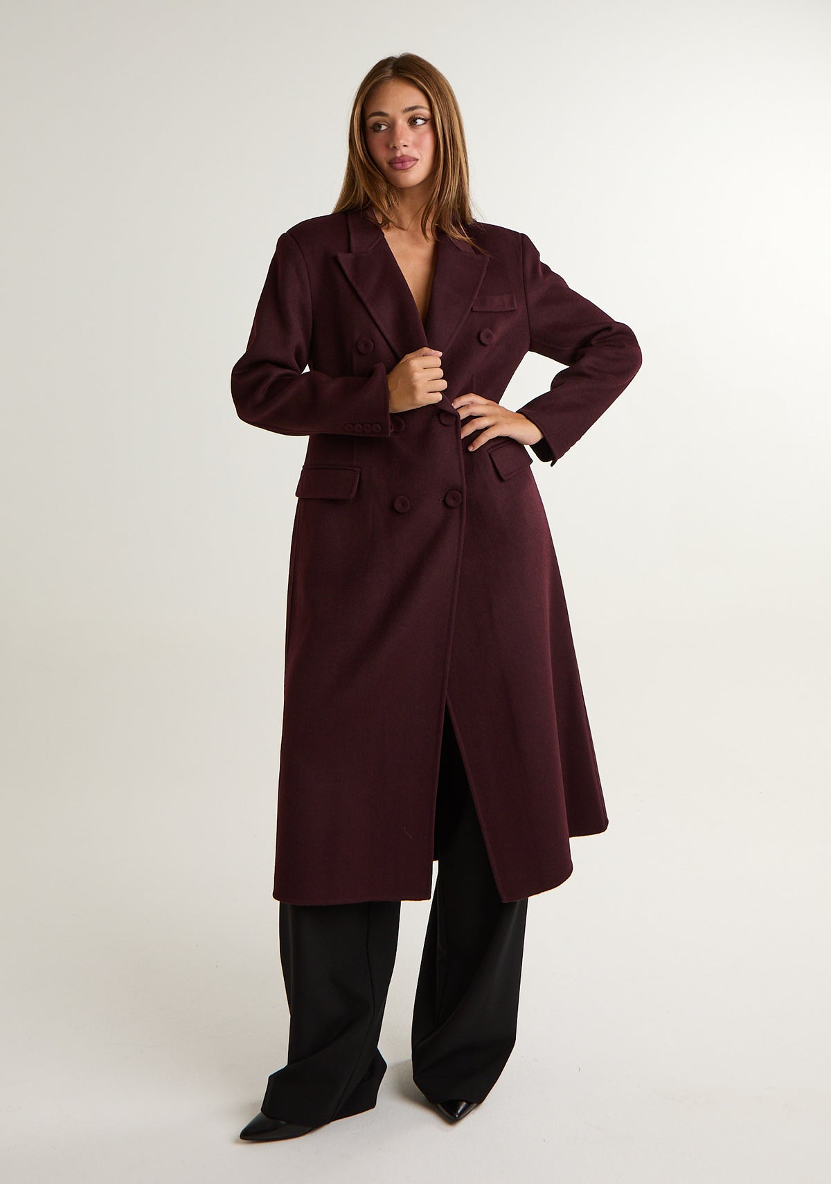 Cappotto lungo doppiopetto