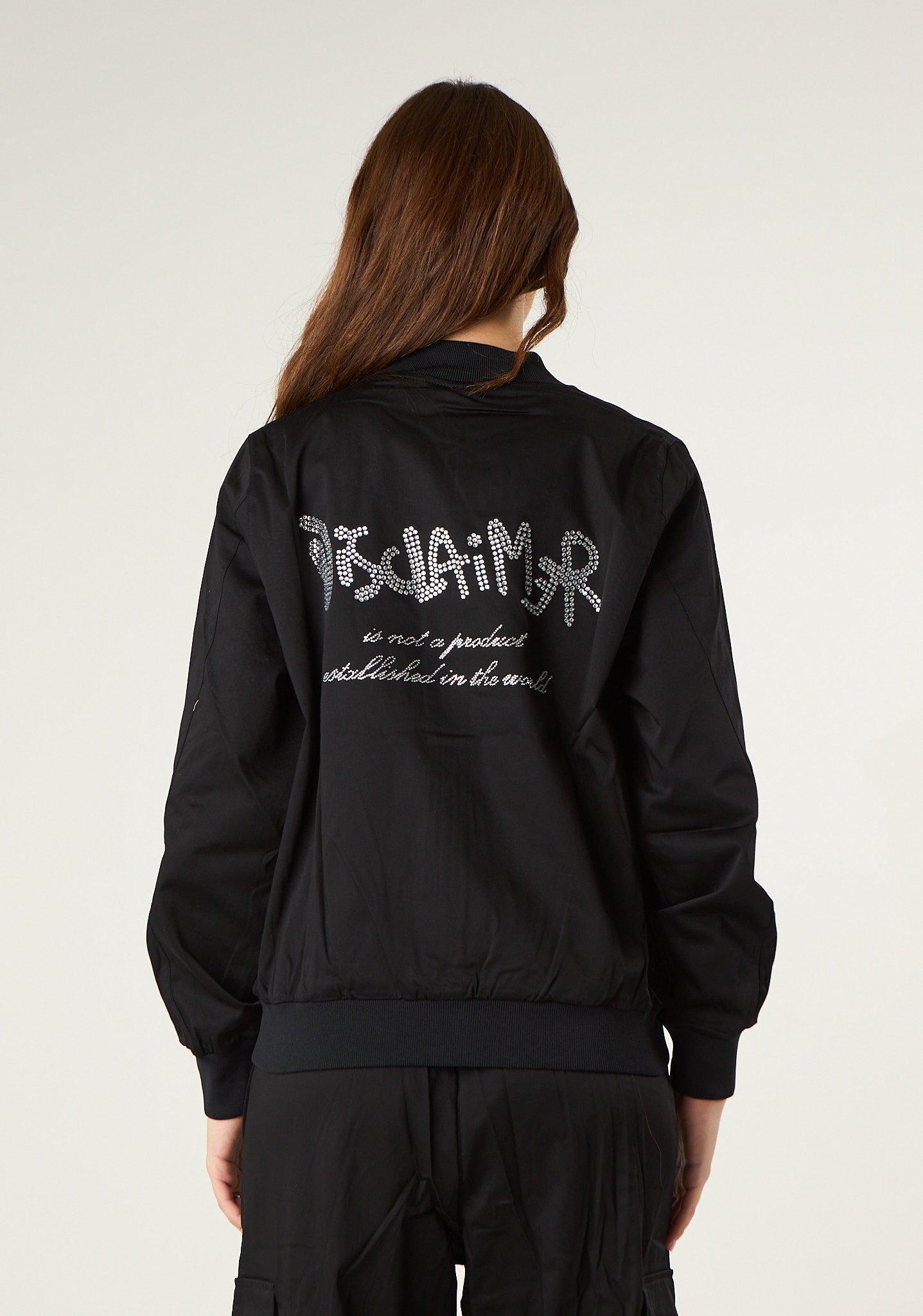 Giubbino bomber in cotone lucido