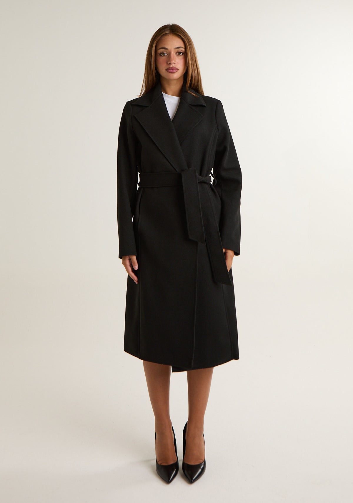 Cappotto in panno tinta unita