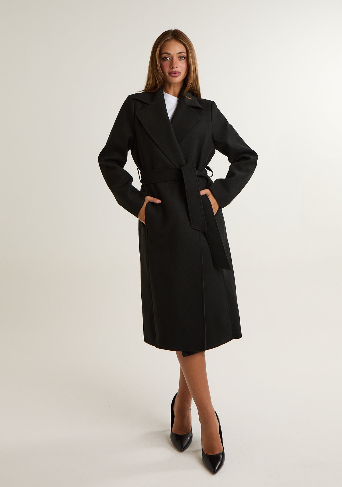 Cappotto in panno tinta unita