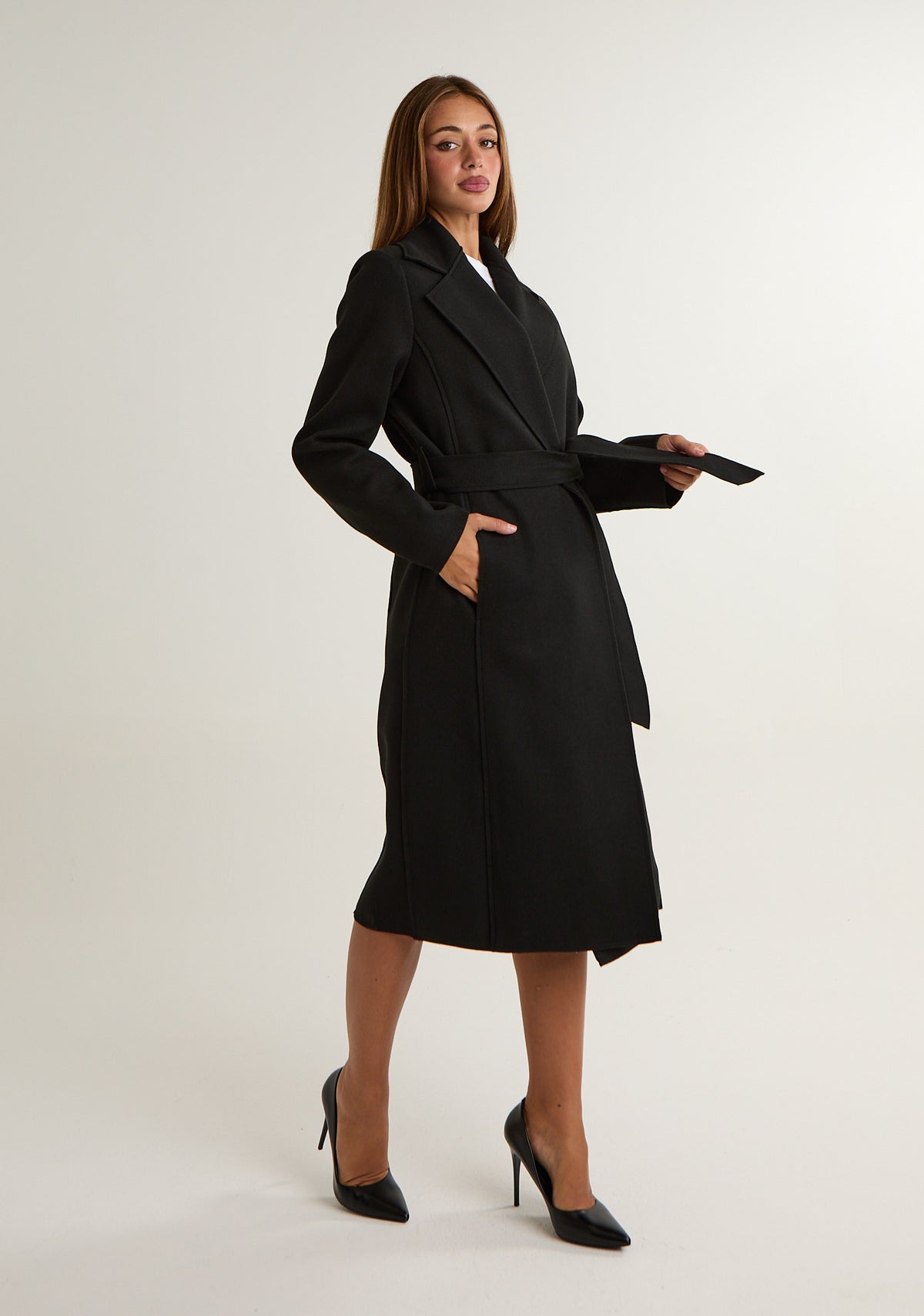 Cappotto in panno tinta unita