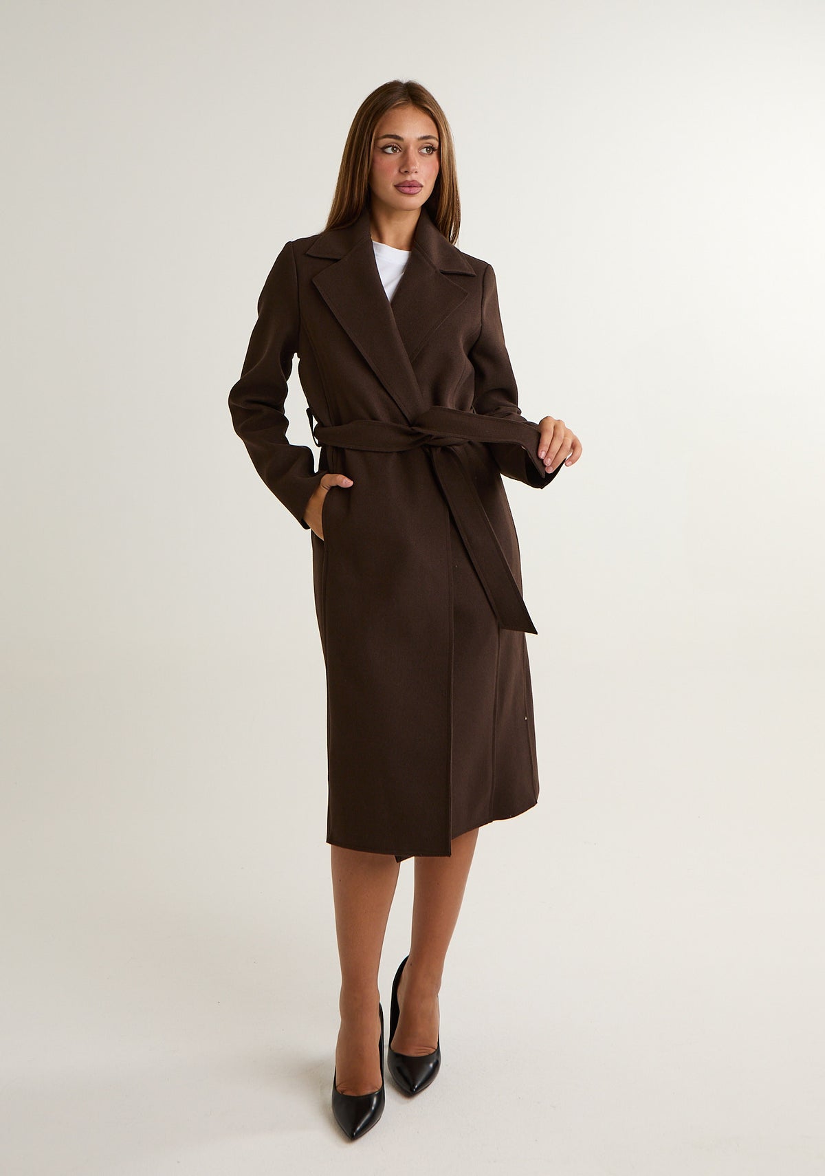 Cappotto in panno tinta unita
