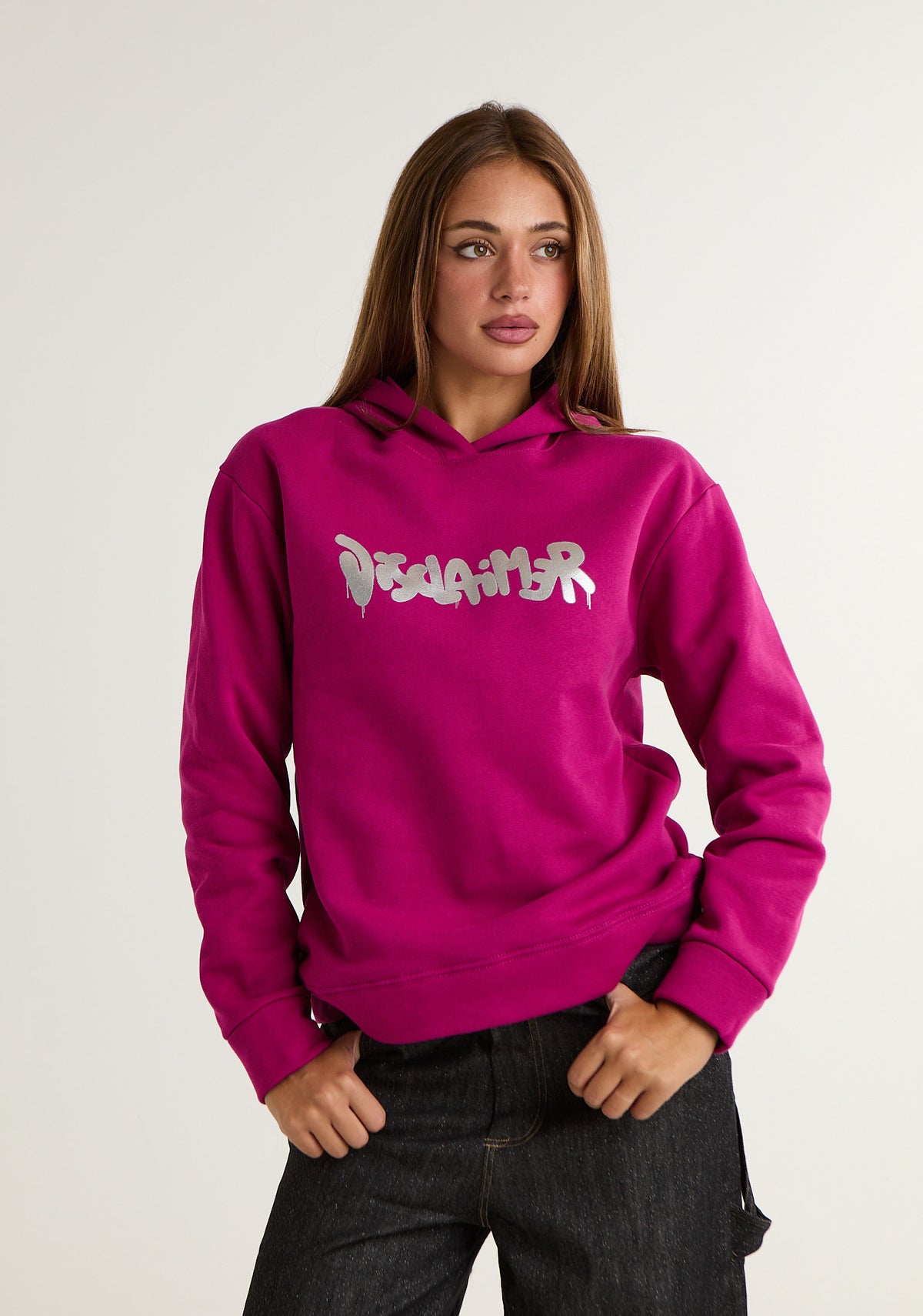 Felpa con stampa metal