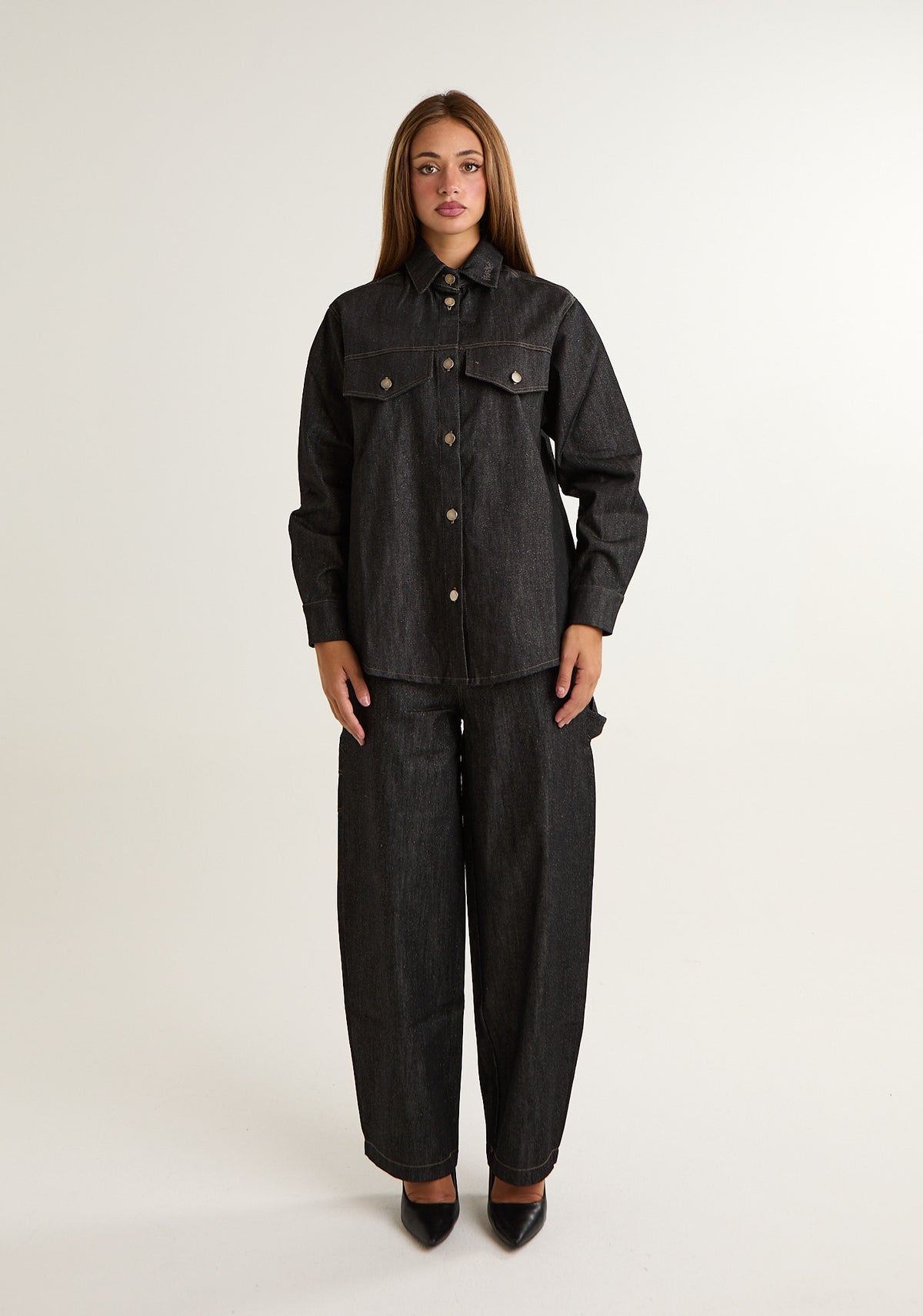 Giubbino denim lurex