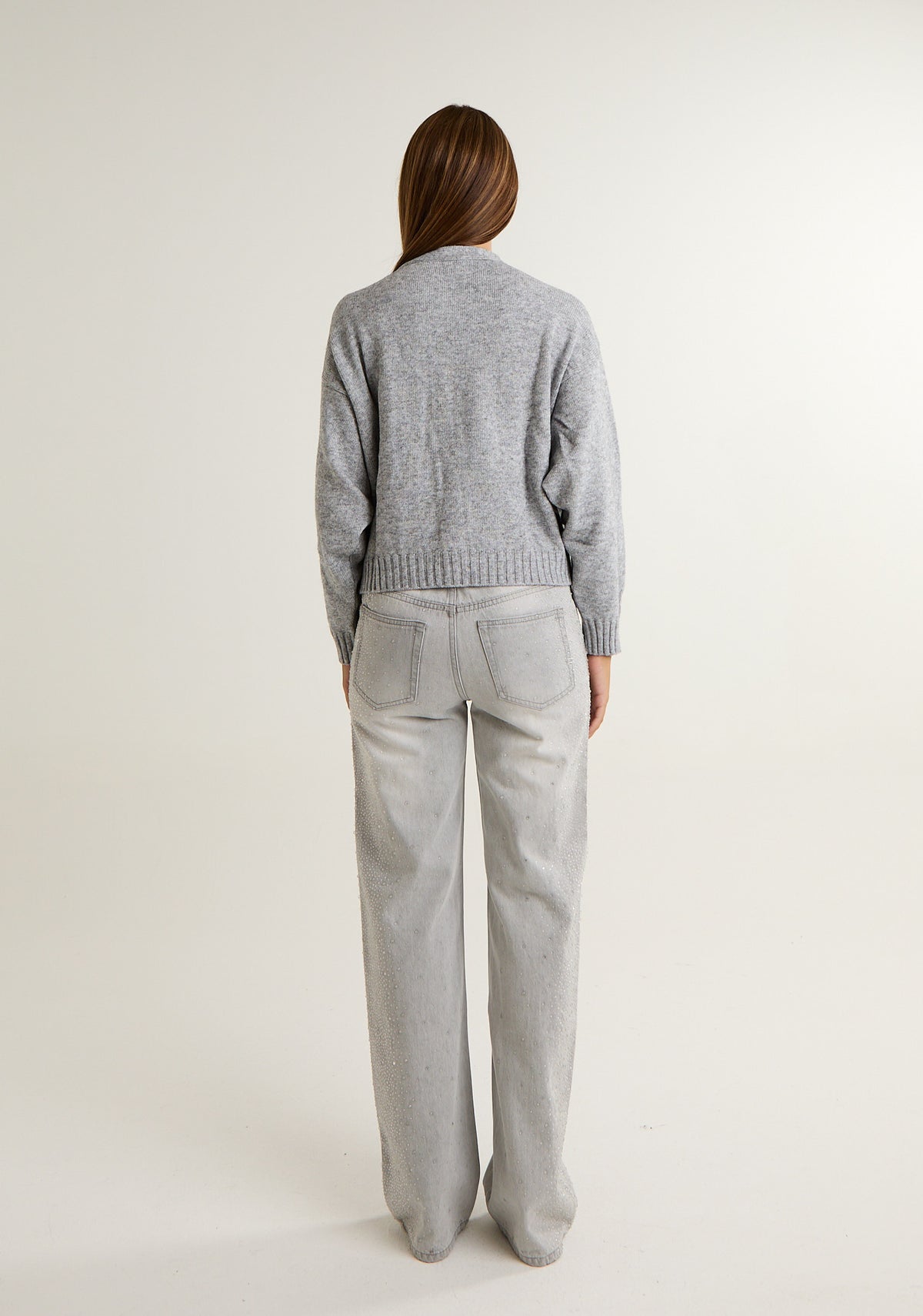 Cardigan in maglia con tasche laterali