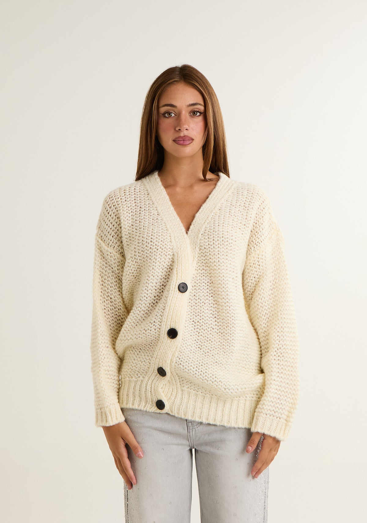 Cardigan in maglia spessa
