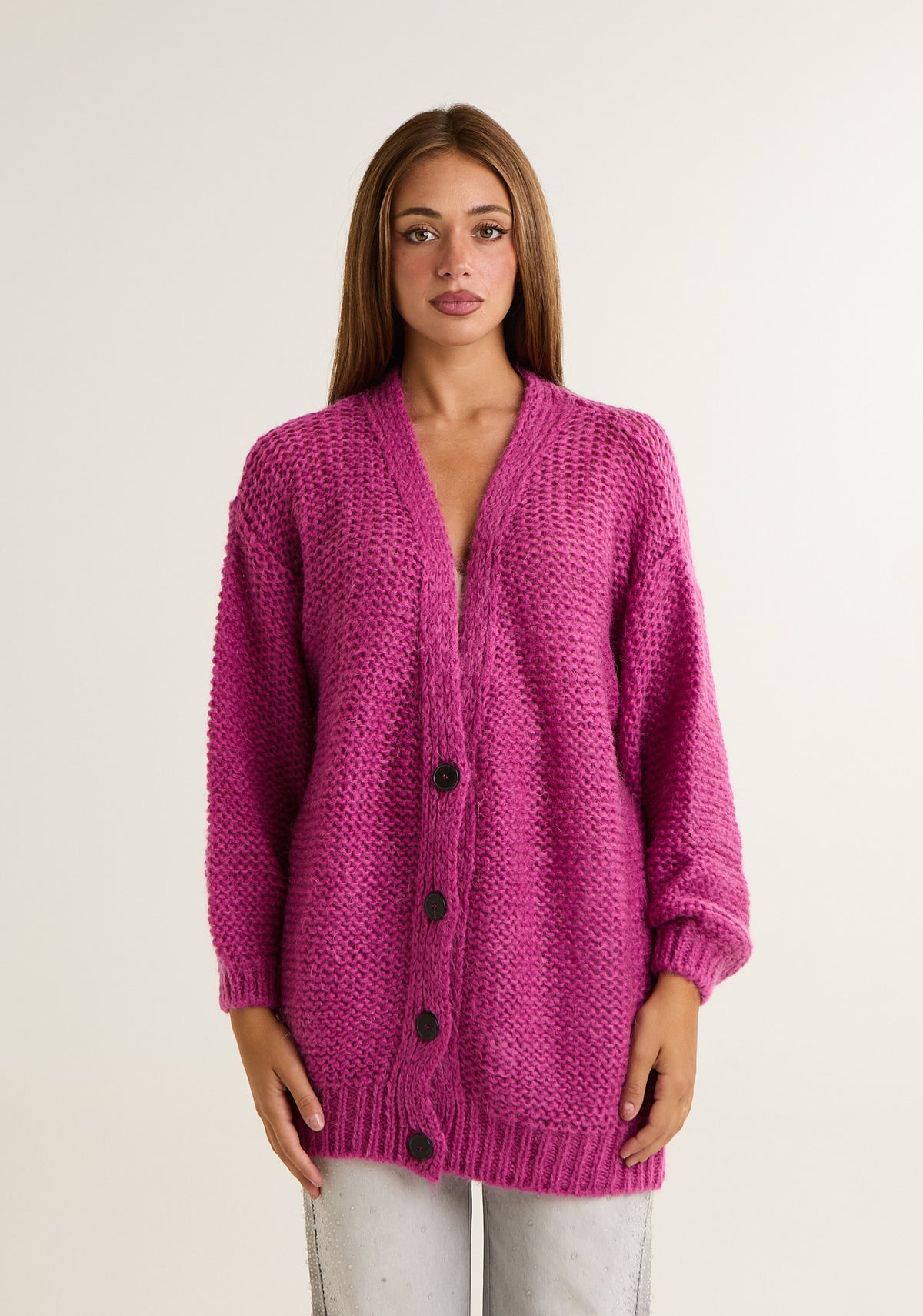 Cardigan in maglia spessa