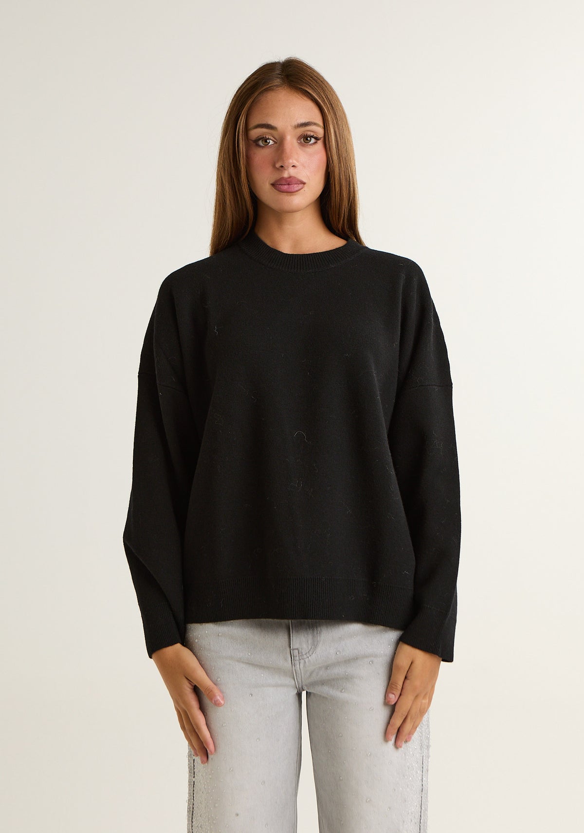 Maglia over in misto lana