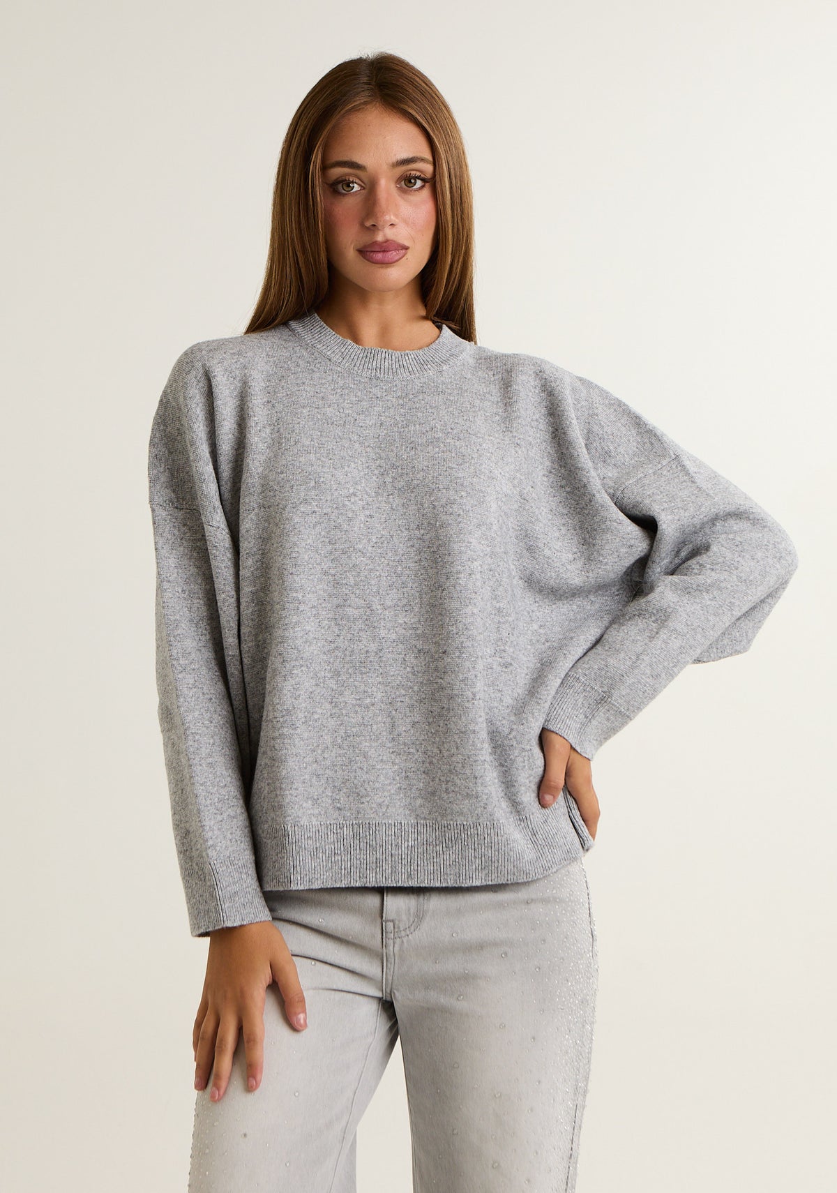 Maglia over in misto lana