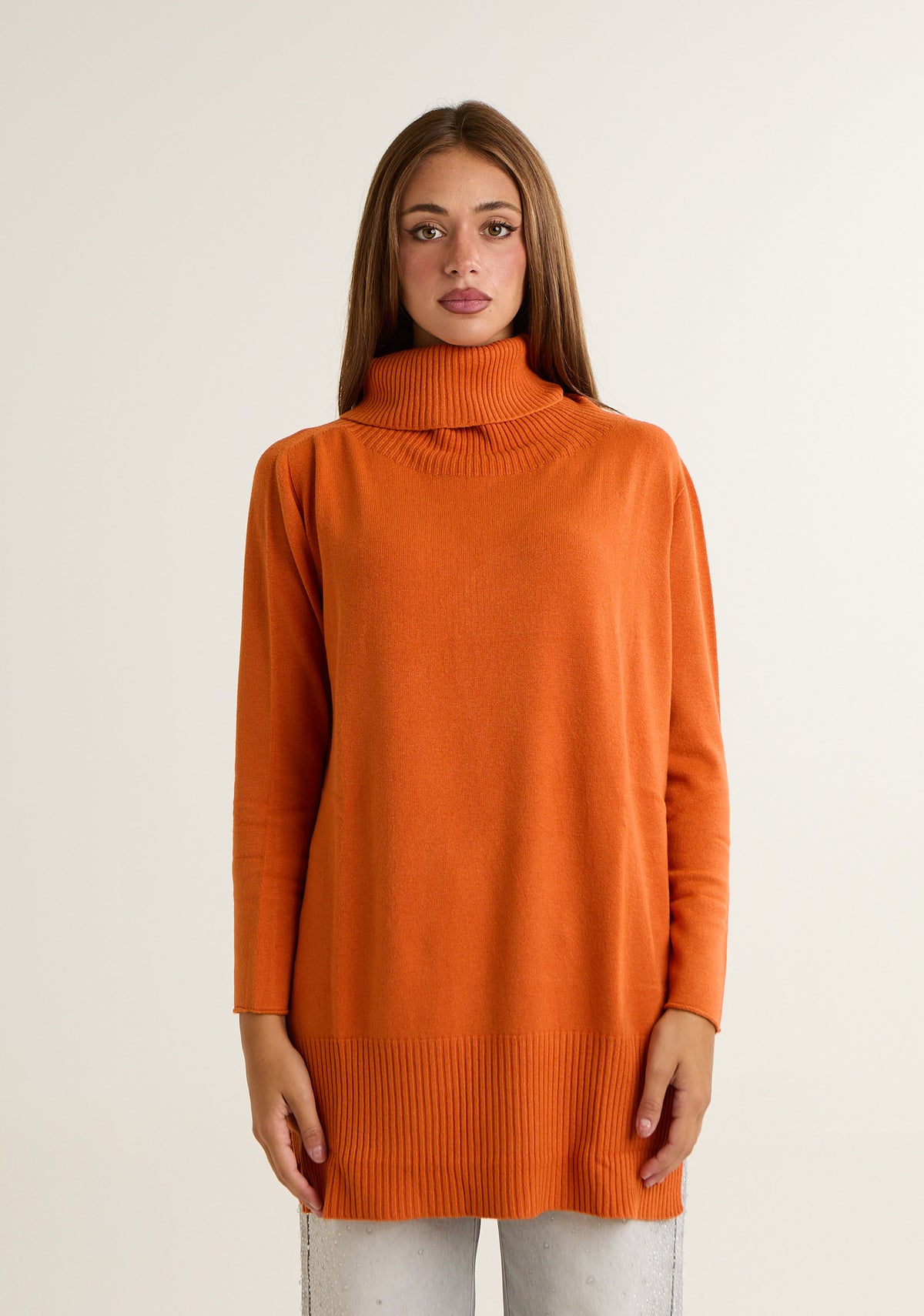 Maglia over a collo alto
