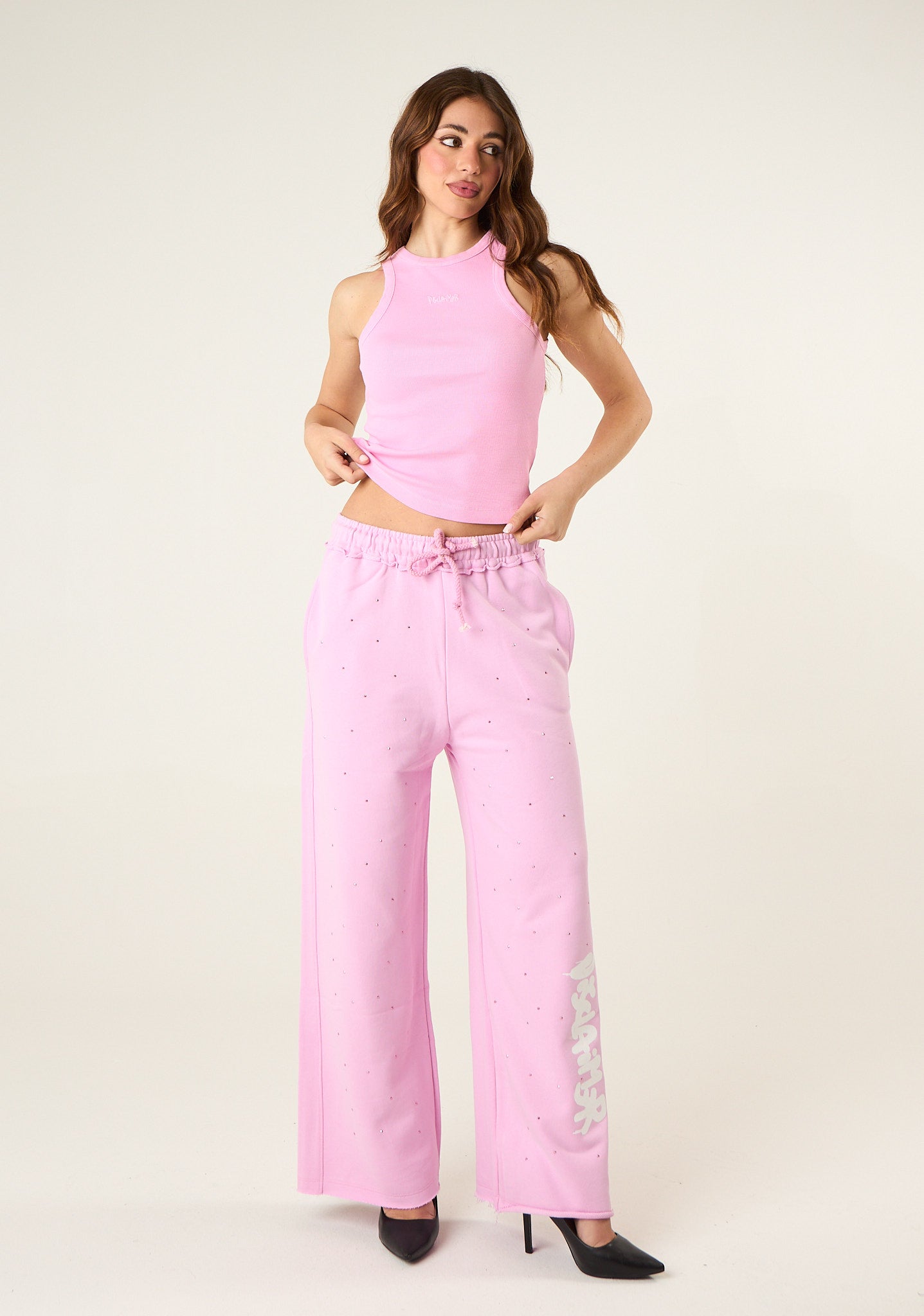 Canotta a costine scollo vogatore