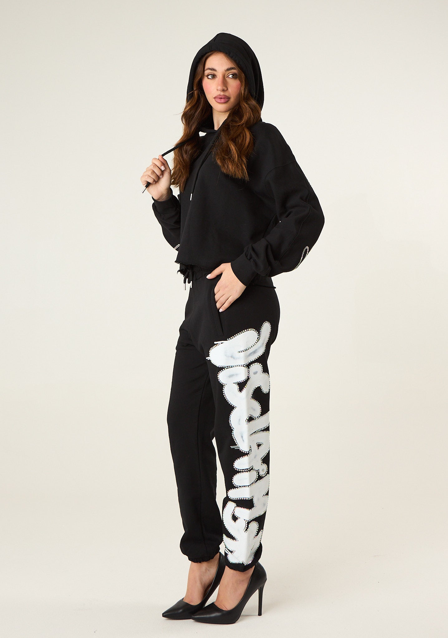 Felpa con stampa preziosa posteriore