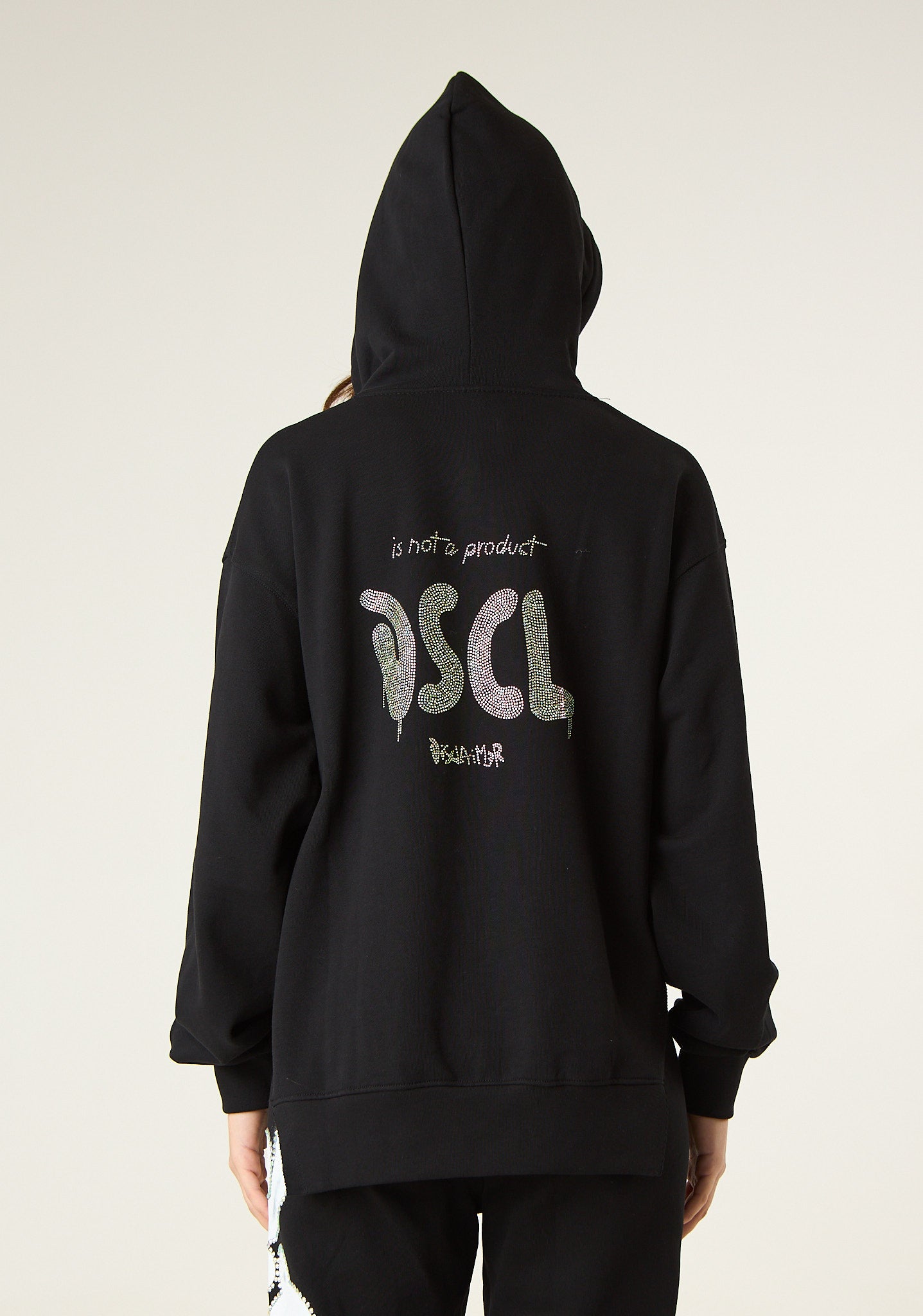 Felpa con applicazioni preziose