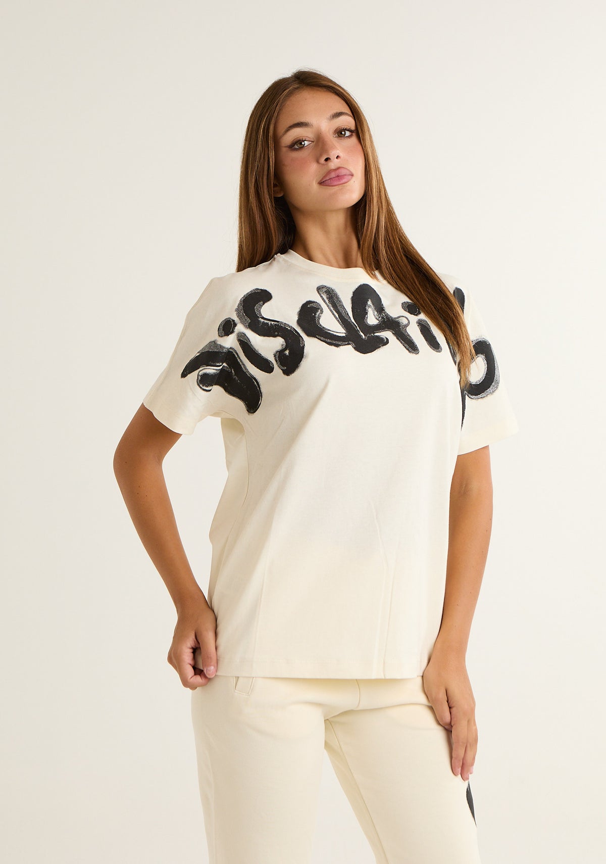 T-shirt con stampa frontale