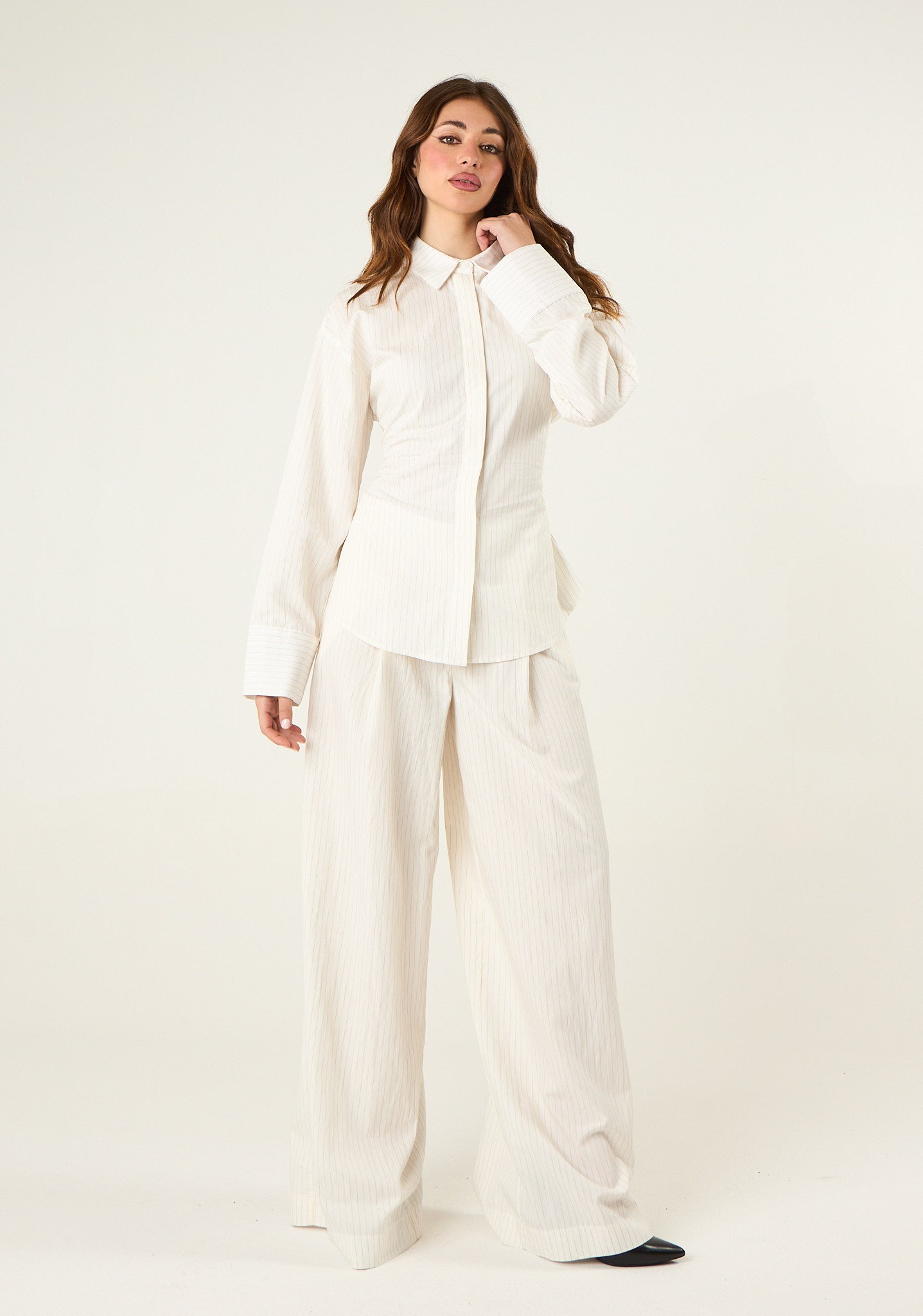 Pantalone palazzo gessato