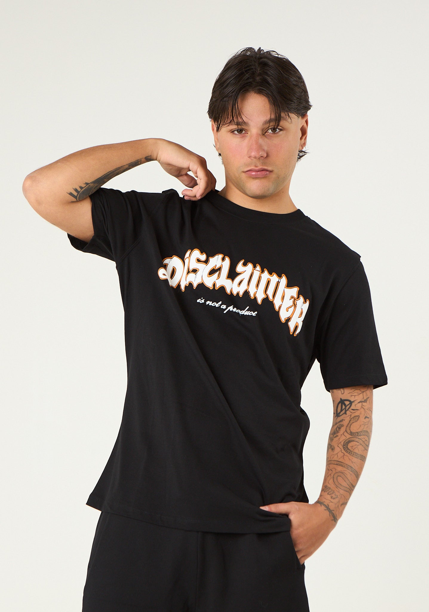 T-shirt con stampa fuego