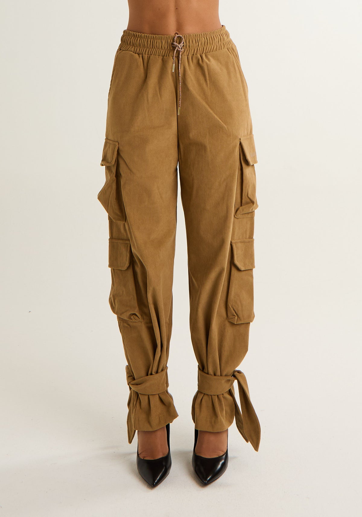 Pantalone cargo in velluto